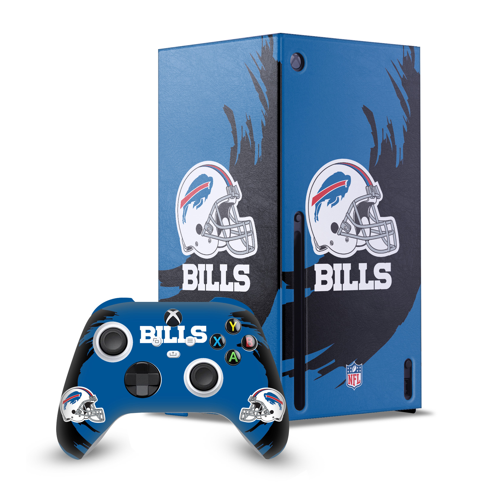 OFFICIAL NFL BUFFALO BILLS CONSOLE WRAP AND CONTROLLER SKIN FOR XBOX SERIES X