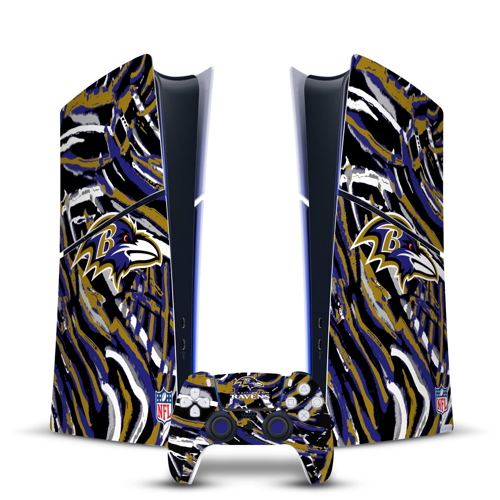 NFL BALTIMORE RAVENS VINYL SKIN DECAL FOR PS5 SLIM DIGITAL CONSOLE & CONTROLLER