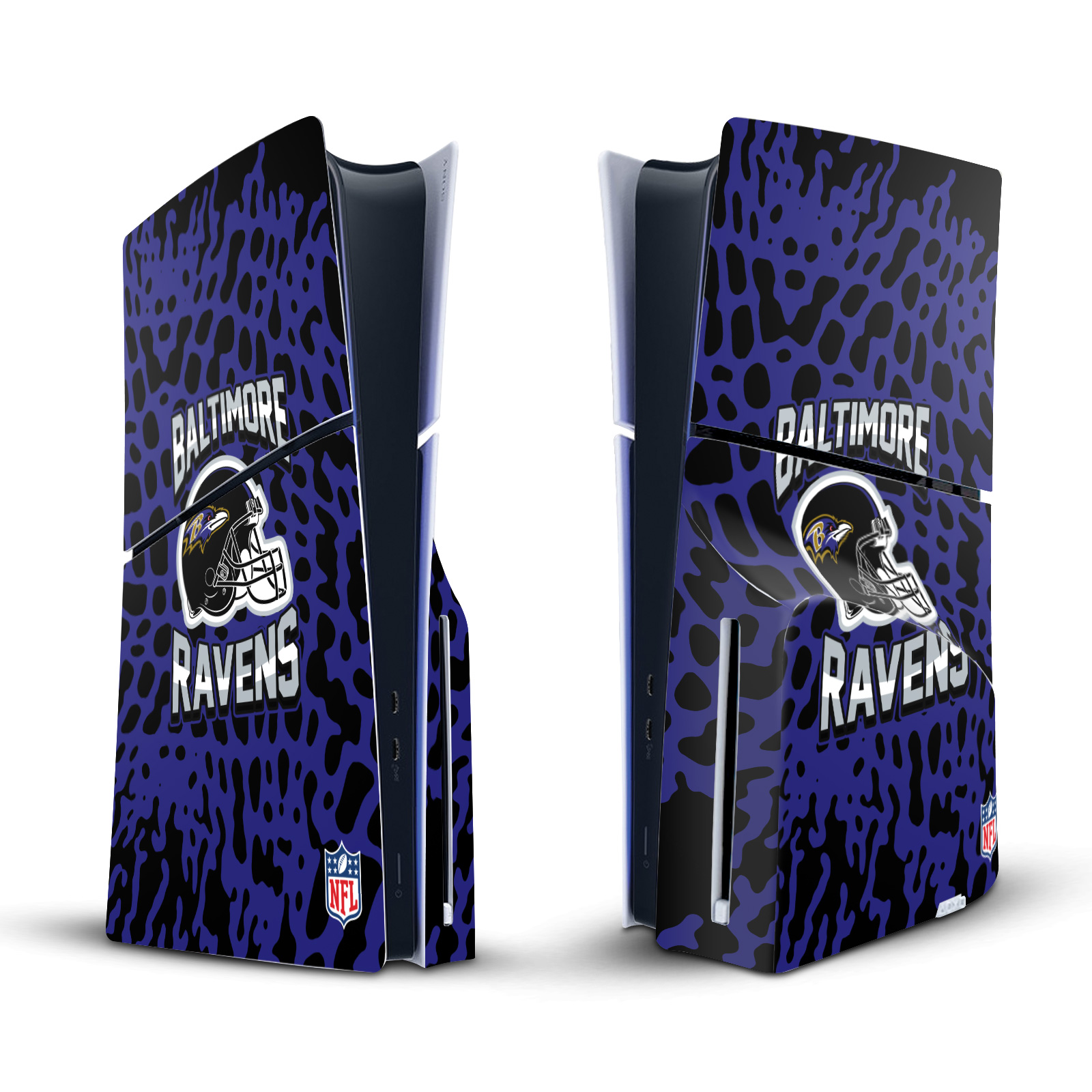 NFL BALTIMORE RAVENS VINYL SKIN DECAL FOR SONY PS5 SLIM DISC EDITION CONSOLE