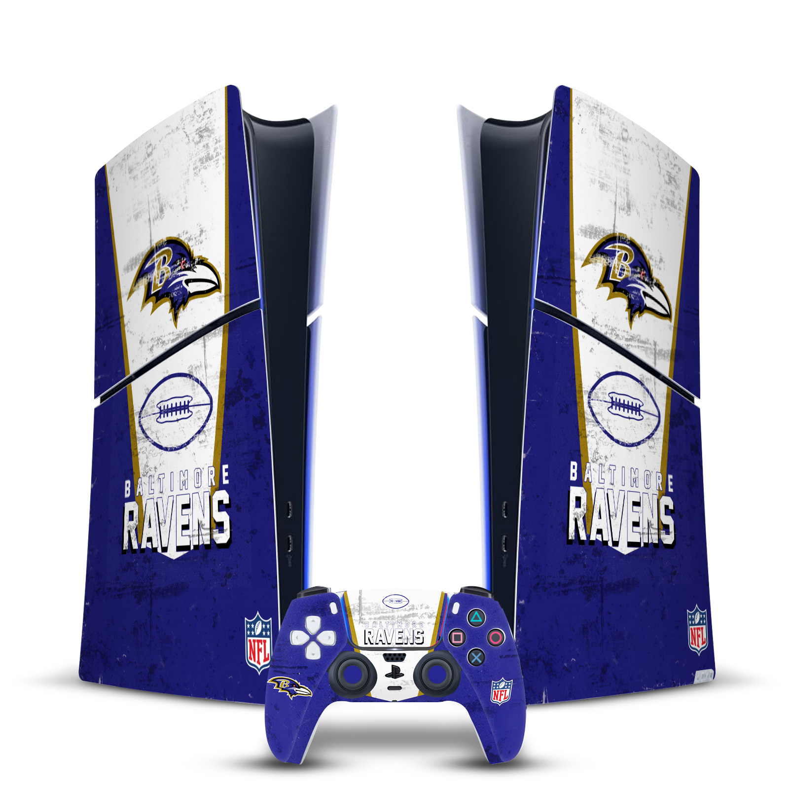 NFL BALTIMORE RAVENS VINYL SKIN DECAL FOR PS5 SLIM DIGITAL CONSOLE & CONTROLLER