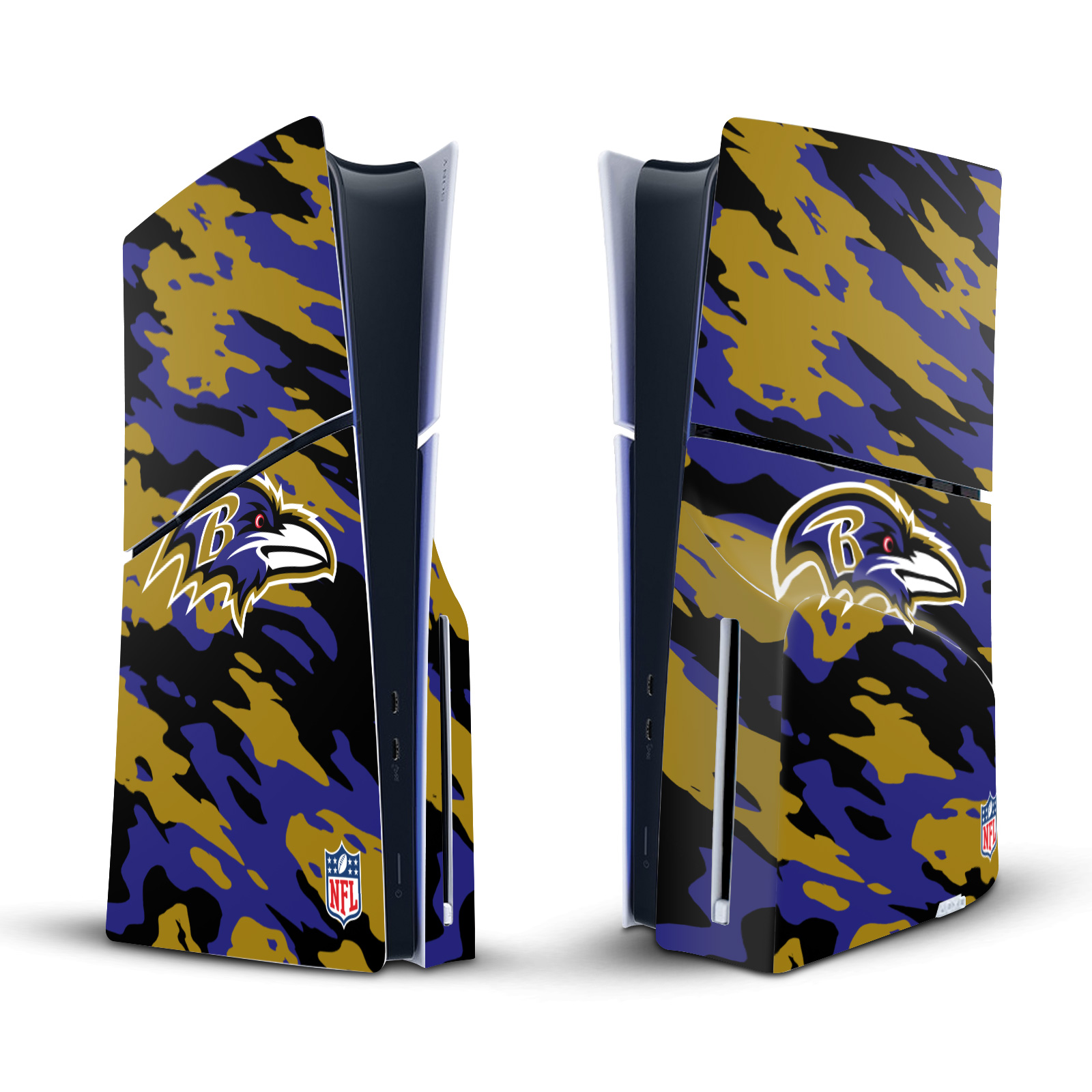 NFL BALTIMORE RAVENS VINYL SKIN DECAL FOR SONY PS5 SLIM DISC EDITION CONSOLE