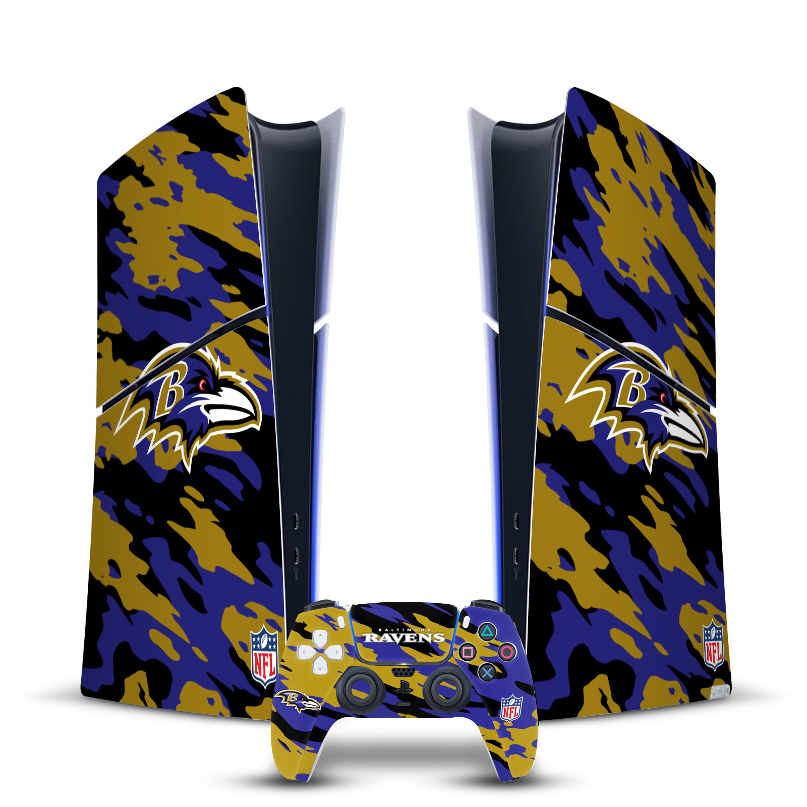 NFL BALTIMORE RAVENS VINYL SKIN DECAL FOR PS5 SLIM DIGITAL CONSOLE & CONTROLLER