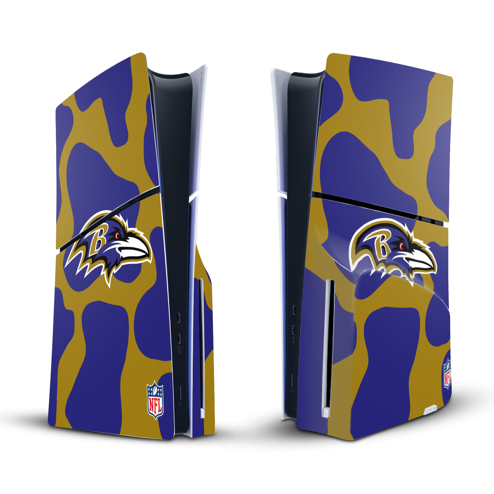 NFL BALTIMORE RAVENS VINYL SKIN DECAL FOR SONY PS5 SLIM DISC EDITION CONSOLE