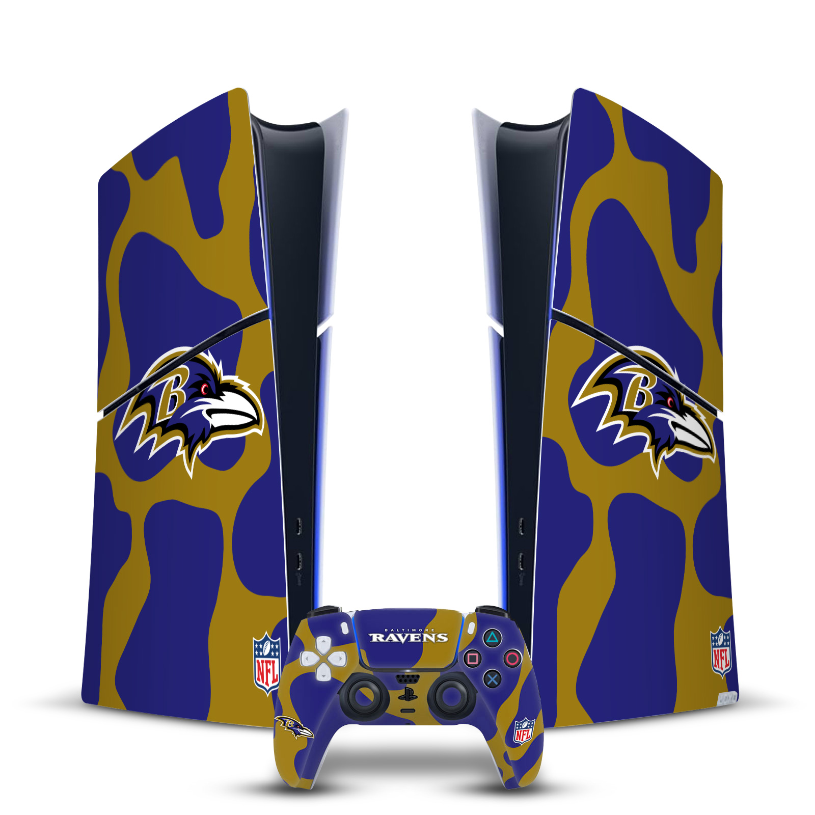 NFL BALTIMORE RAVENS VINYL SKIN DECAL FOR PS5 SLIM DIGITAL CONSOLE & CONTROLLER