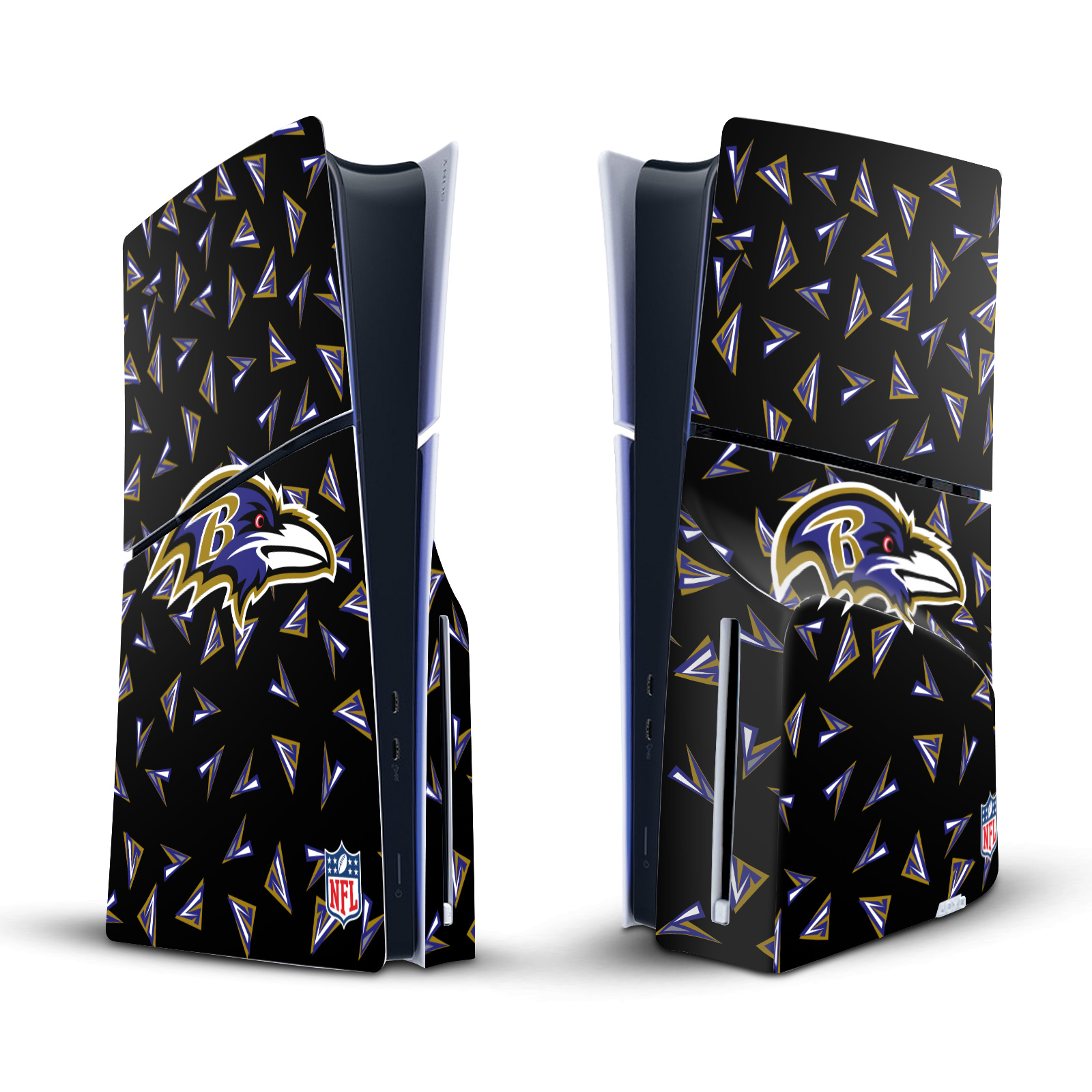 NFL BALTIMORE RAVENS VINYL SKIN DECAL FOR SONY PS5 SLIM DISC EDITION CONSOLE