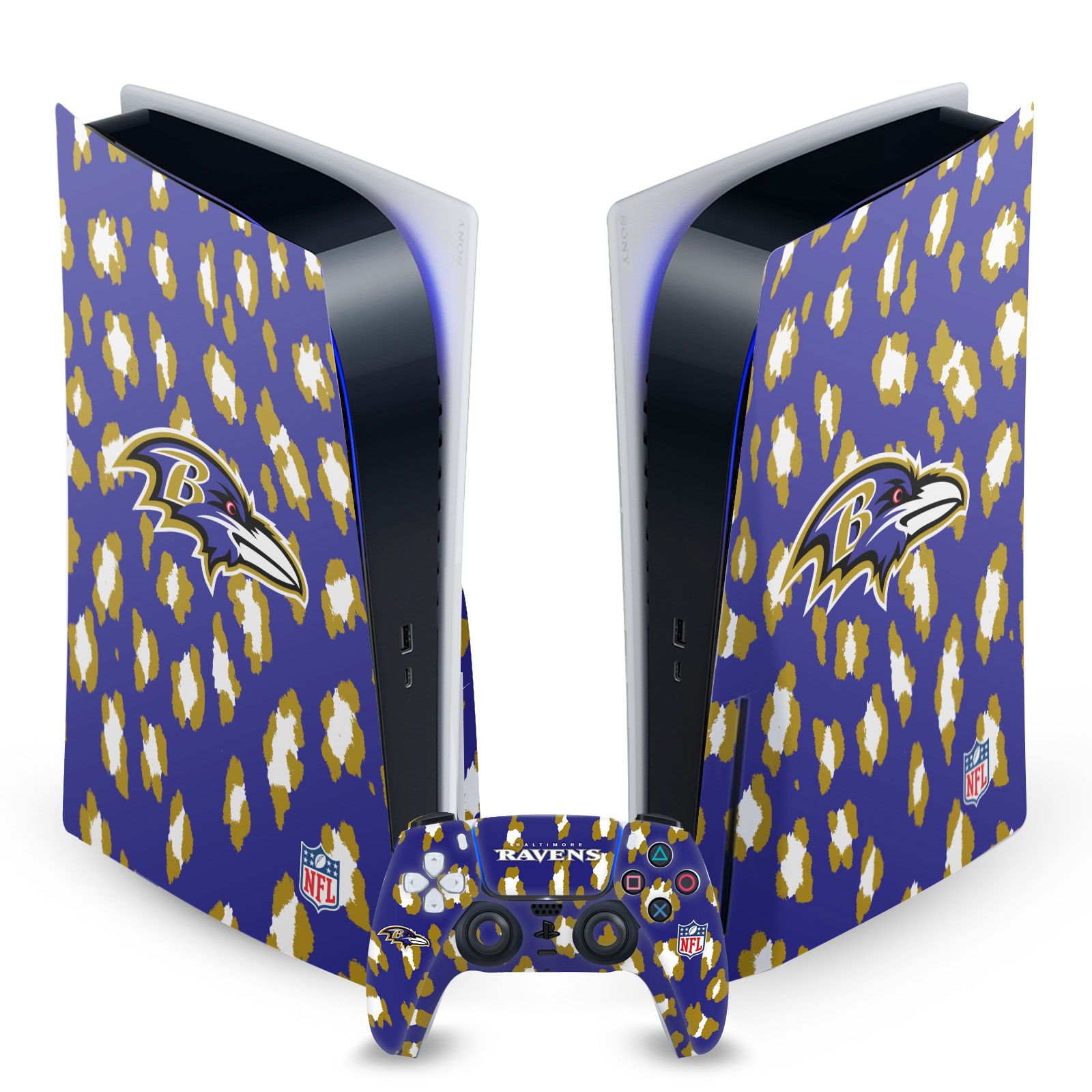 OFFICIAL NFL BALTIMORE RAVENS VINYL SKIN DECAL FOR SONY PS5 DISC EDITION BUNDLE