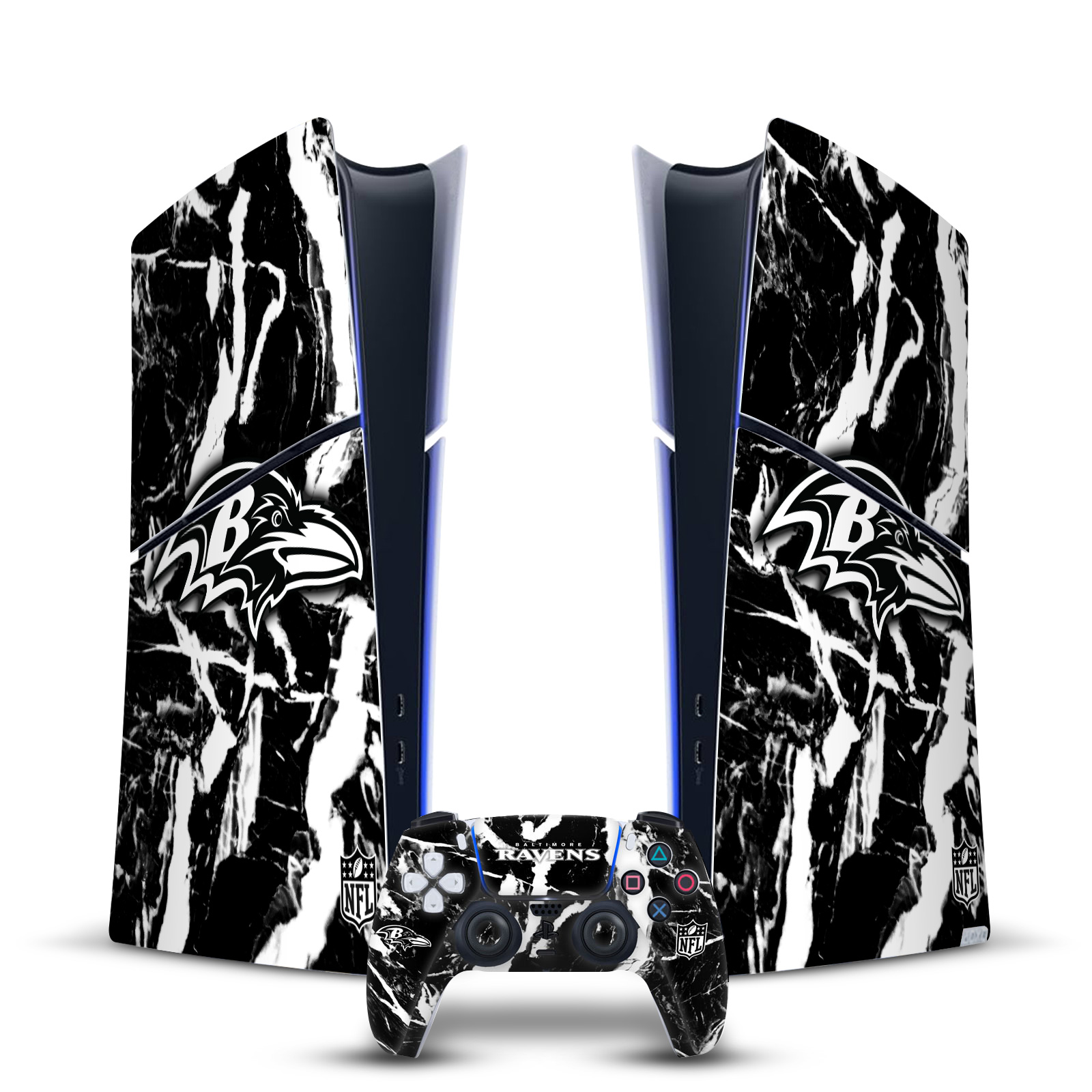 NFL BALTIMORE RAVENS VINYL SKIN DECAL FOR PS5 SLIM DIGITAL CONSOLE & CONTROLLER