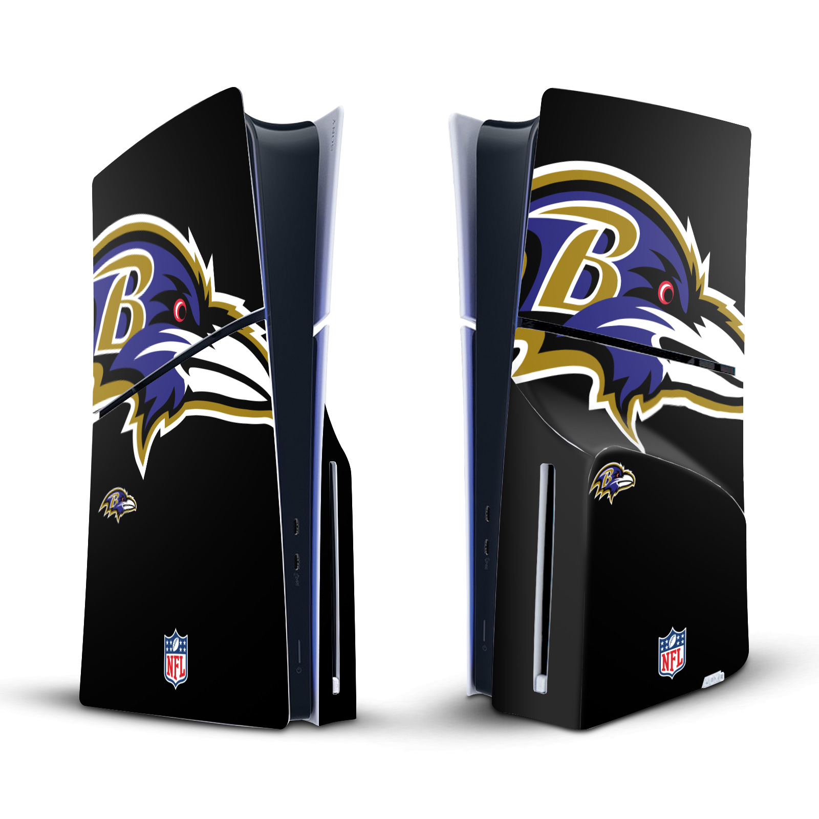 NFL BALTIMORE RAVENS VINYL SKIN DECAL FOR SONY PS5 SLIM DISC EDITION CONSOLE