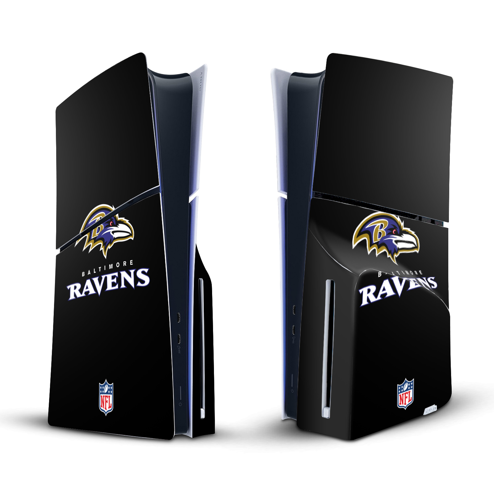 NFL BALTIMORE RAVENS VINYL SKIN DECAL FOR SONY PS5 SLIM DISC EDITION CONSOLE