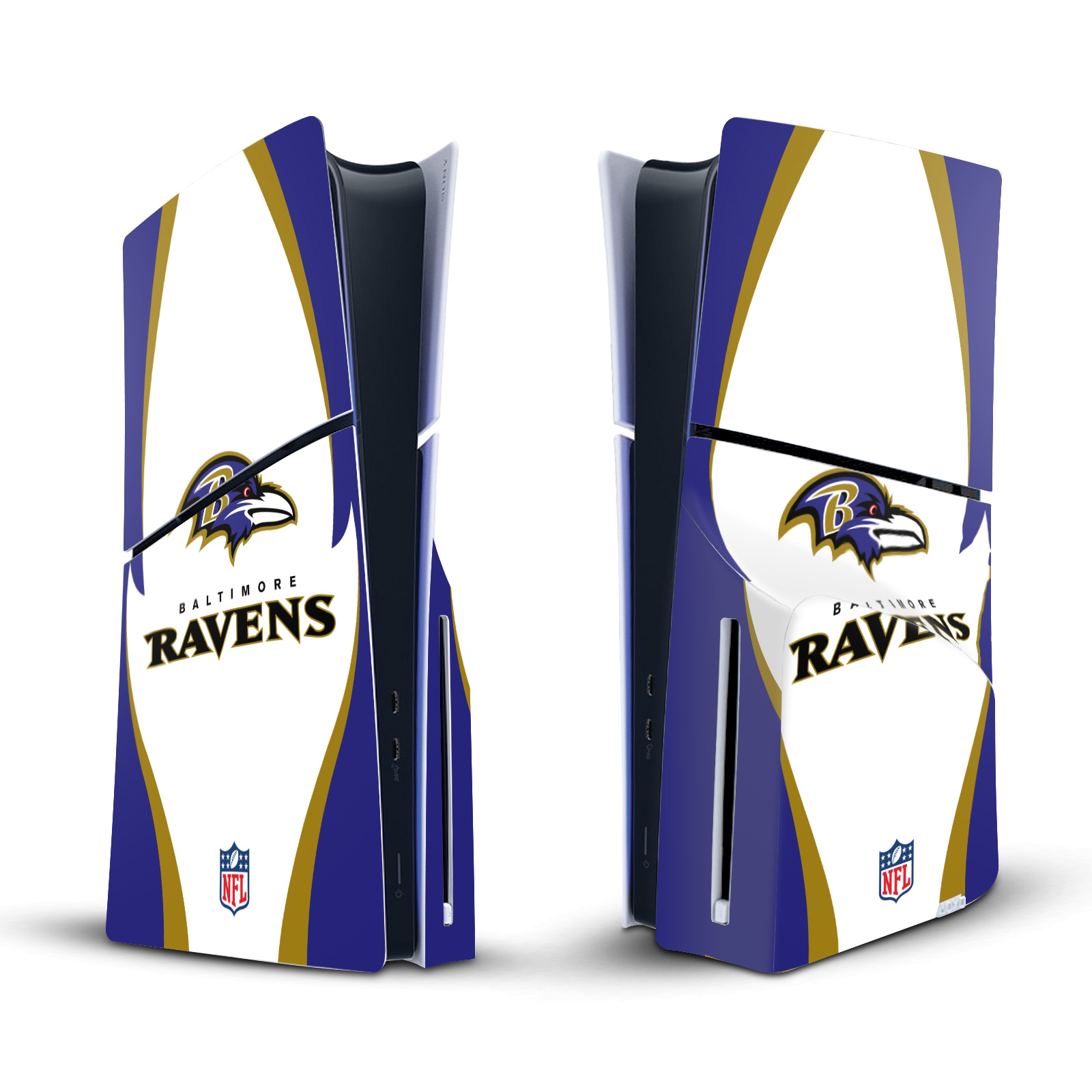 NFL BALTIMORE RAVENS VINYL SKIN DECAL FOR SONY PS5 SLIM DISC EDITION CONSOLE