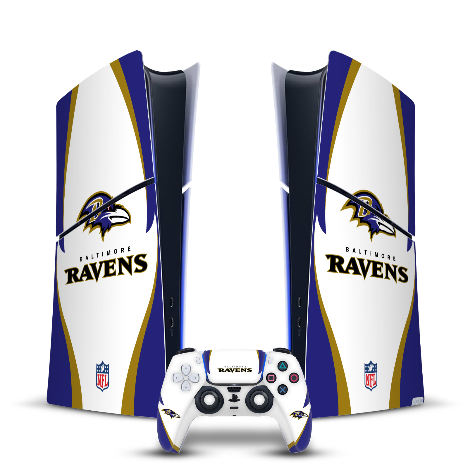 NFL BALTIMORE RAVENS VINYL SKIN DECAL FOR PS5 SLIM DIGITAL CONSOLE & CONTROLLER