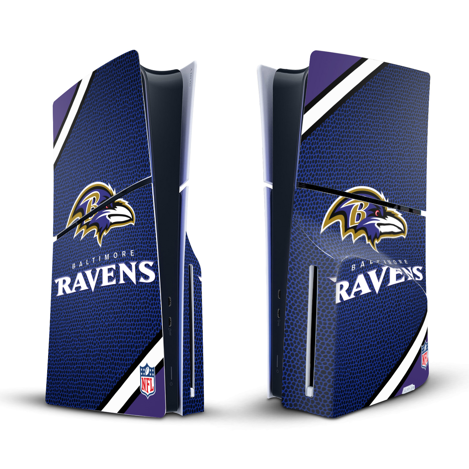 NFL BALTIMORE RAVENS VINYL SKIN DECAL FOR SONY PS5 SLIM DISC EDITION CONSOLE