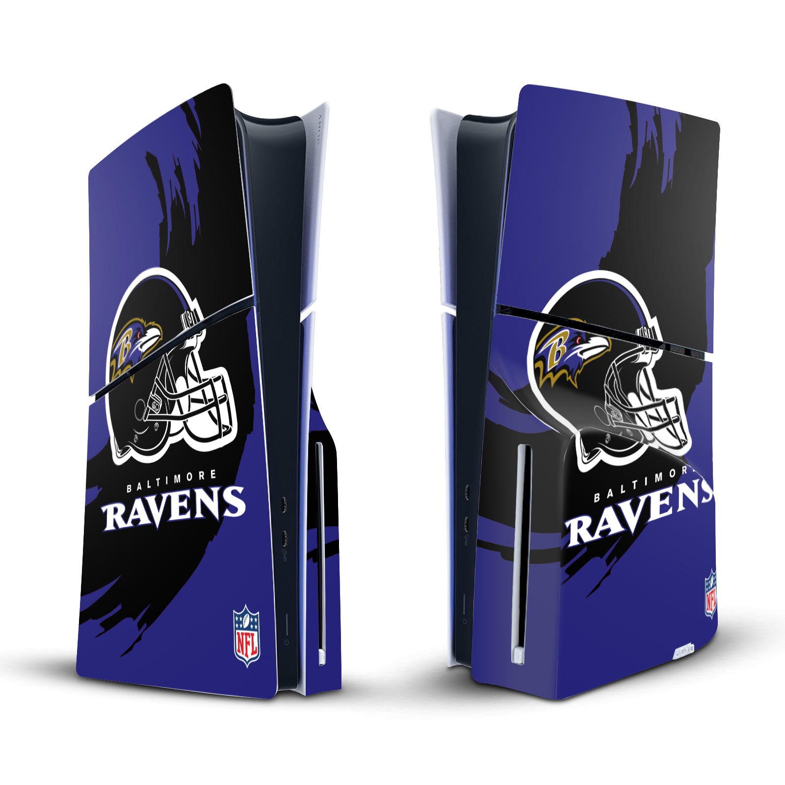 NFL BALTIMORE RAVENS VINYL SKIN DECAL FOR SONY PS5 SLIM DISC EDITION CONSOLE