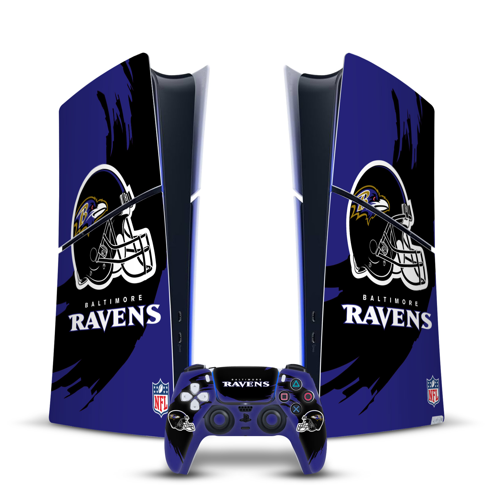 NFL BALTIMORE RAVENS VINYL SKIN DECAL FOR PS5 SLIM DIGITAL CONSOLE & CONTROLLER