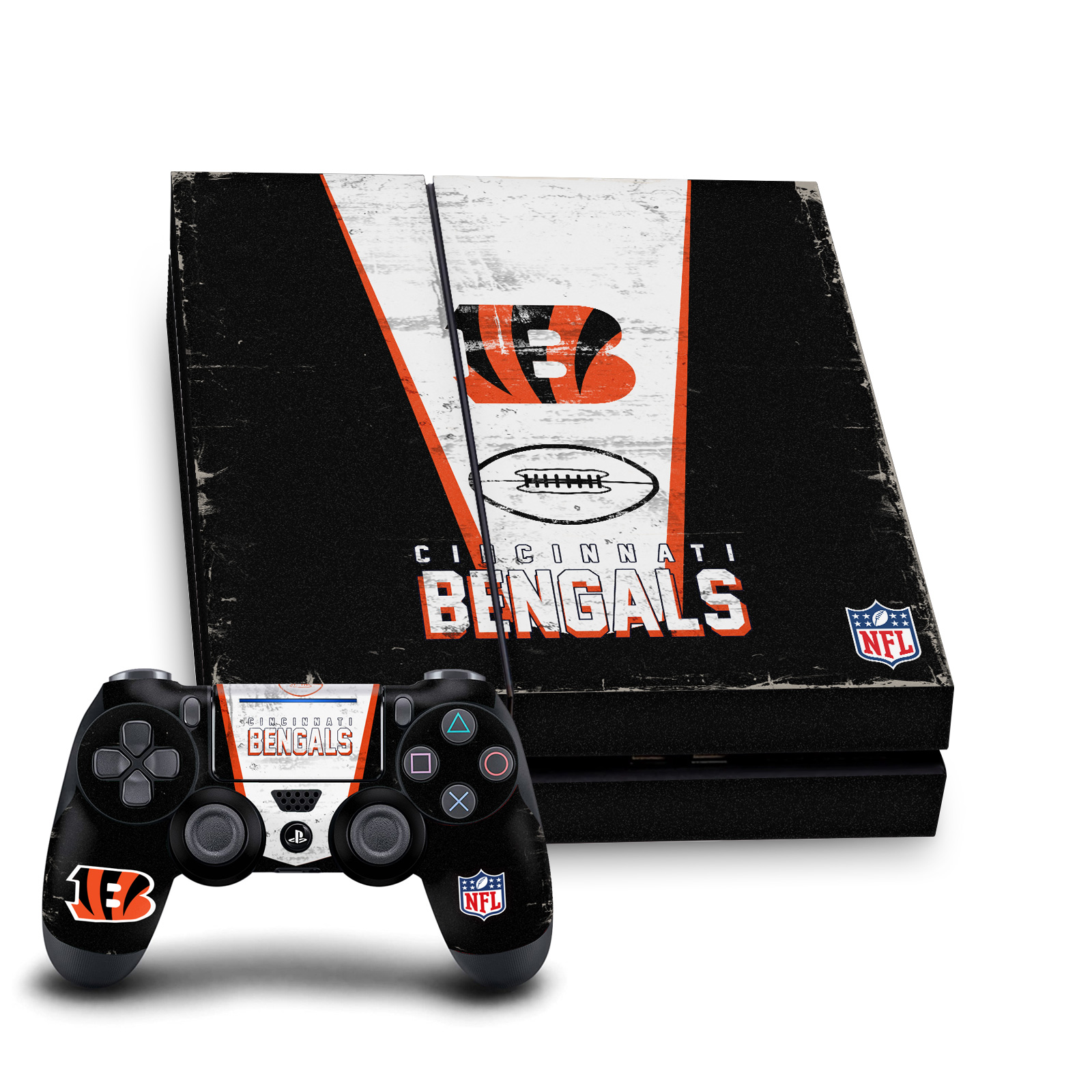 OFFICIAL NFL CINCINNATI BENGALS VINYL SKIN FOR SONY PS4 CONSOLE & CONTROLLER