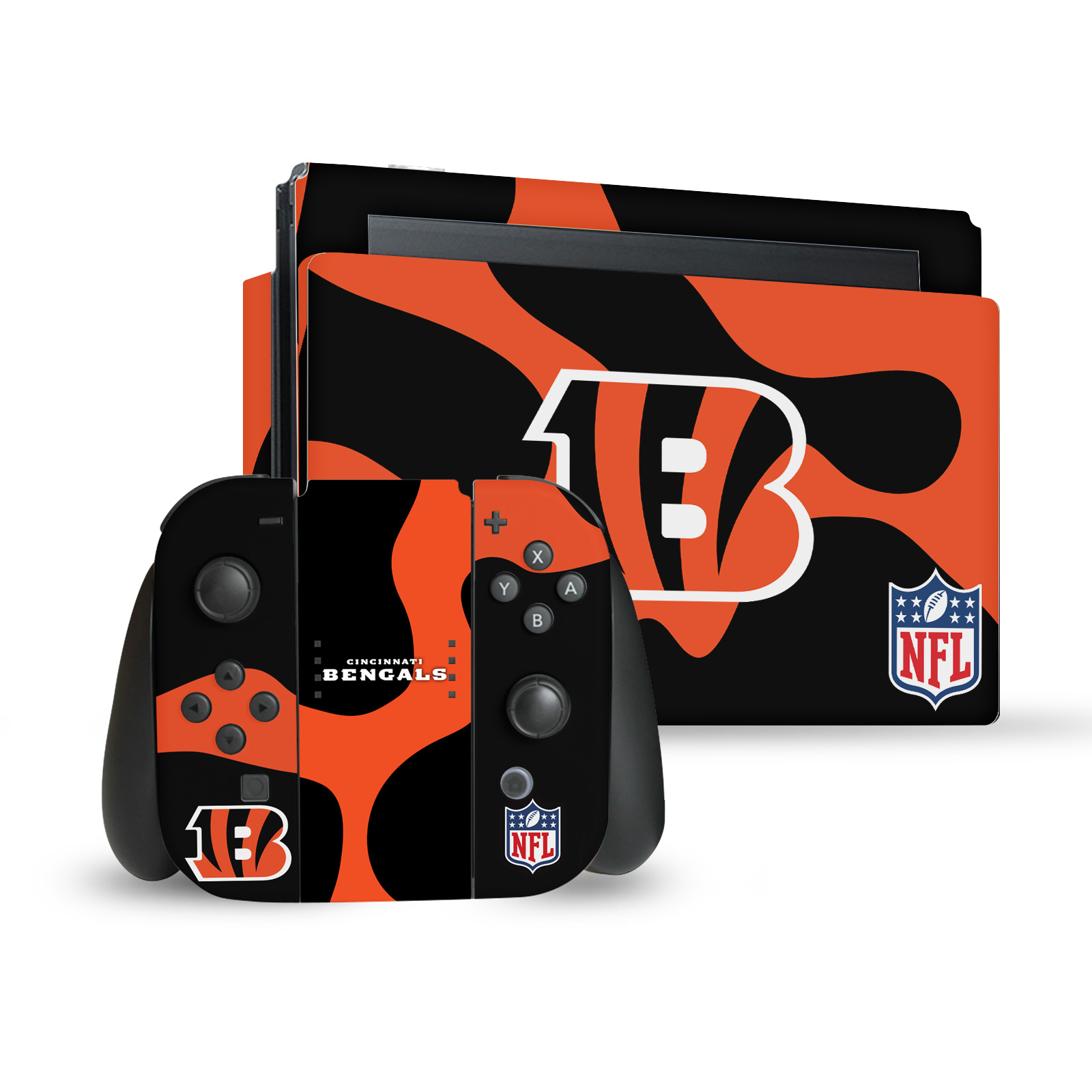 OFFICIAL NFL CINCINNATI BENGALS VINYL SKIN DECAL FOR NINTENDO SWITCH BUNDLE