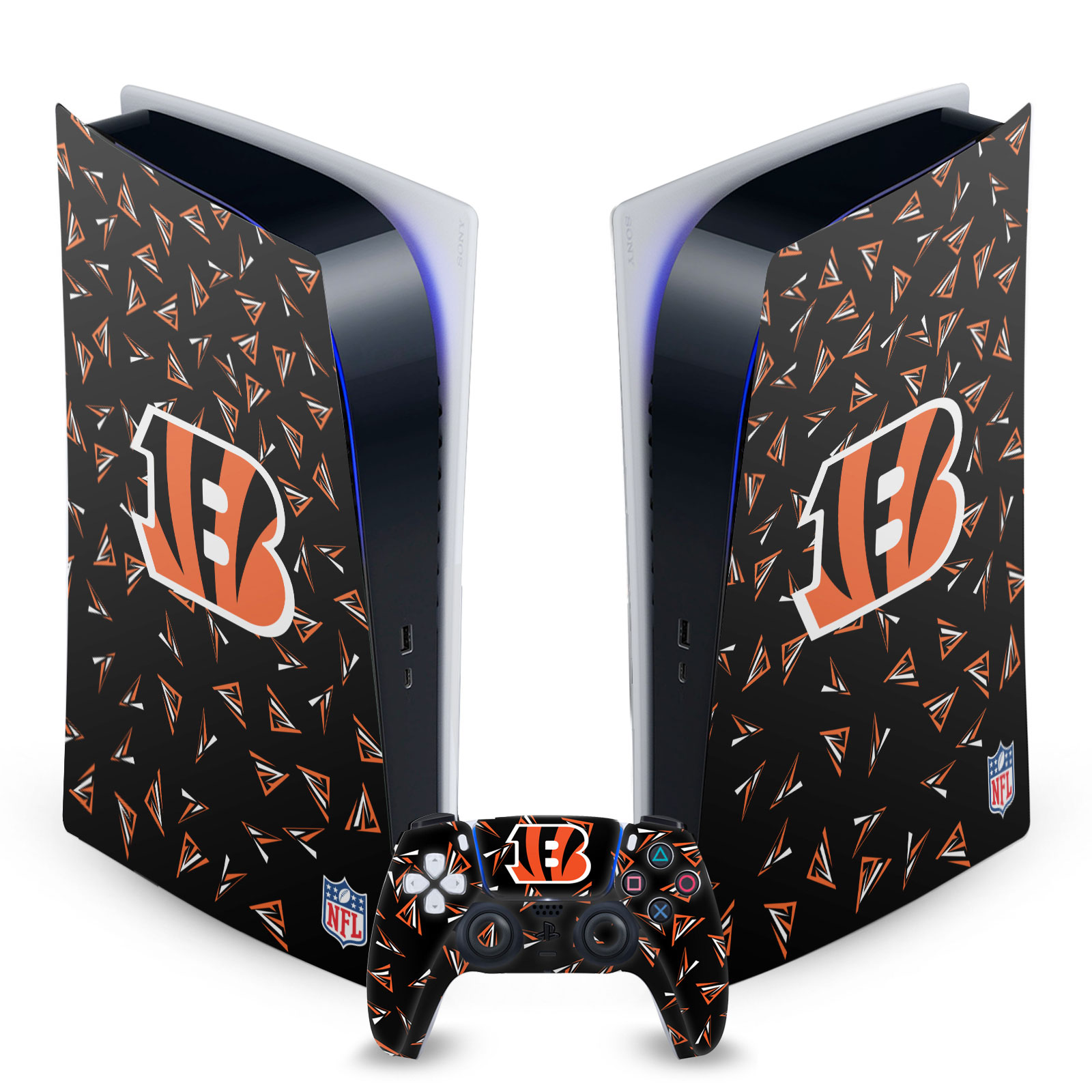 OFFICIAL NFL CINCINNATI BENGALS VINYL SKIN FOR SONY PS5 DIGITAL EDITION BUNDLE