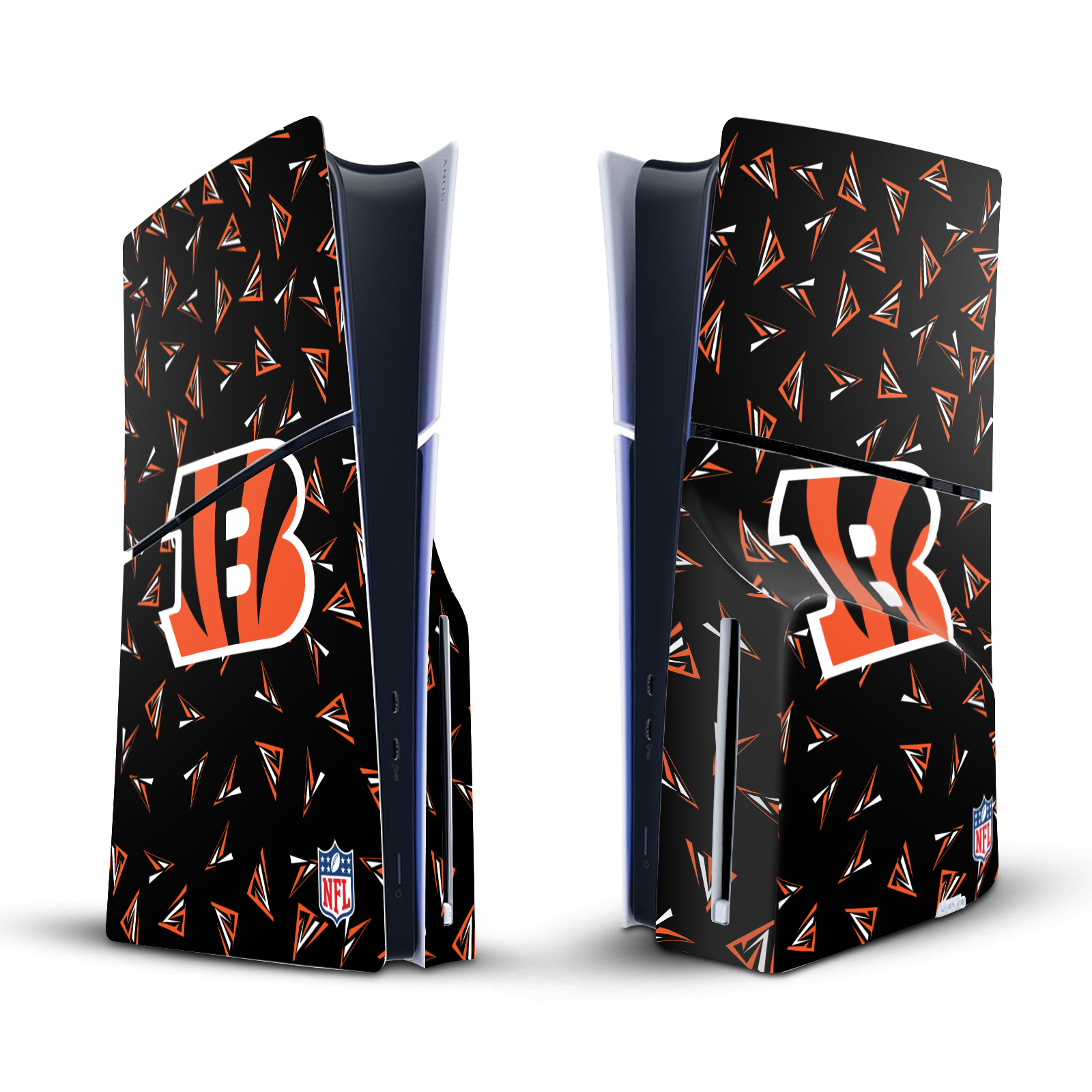 NFL CINCINNATI BENGALS VINYL SKIN FOR SONY PS5 SLIM DISC EDITION CONSOLE