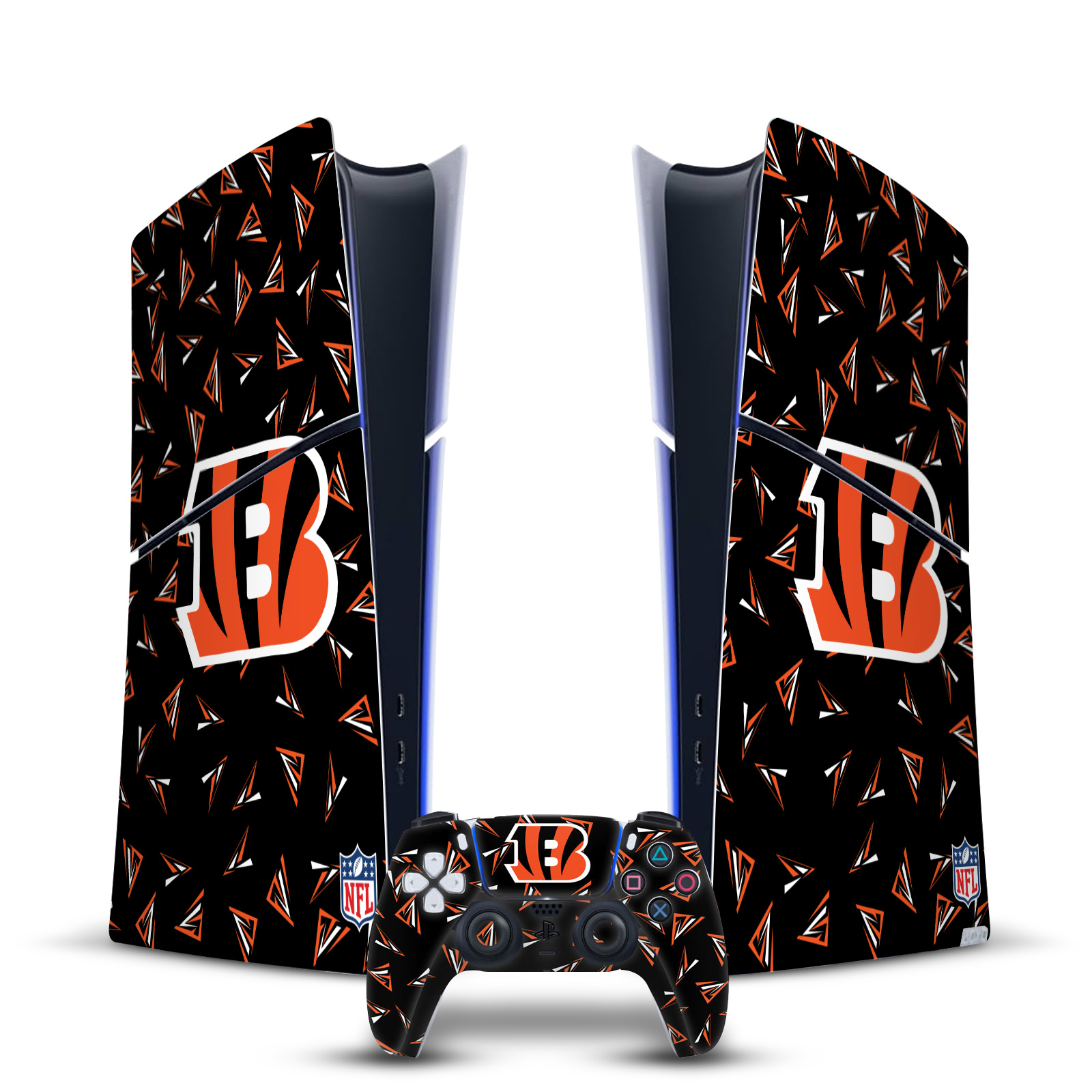 NFL CINCINNATI BENGALS VINYL SKIN FOR PS5 SLIM DIGITAL CONSOLE & CONTROLLER