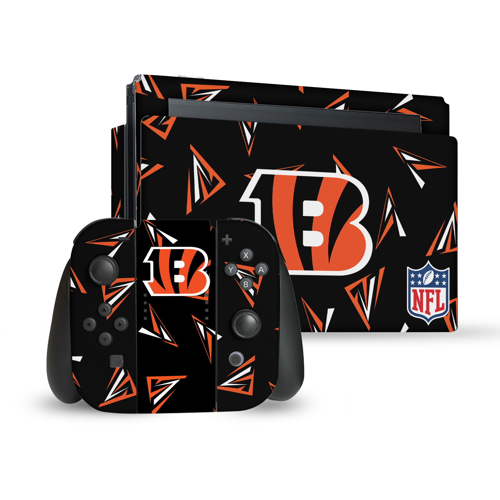 OFFICIAL NFL CINCINNATI BENGALS VINYL SKIN DECAL FOR NINTENDO SWITCH BUNDLE