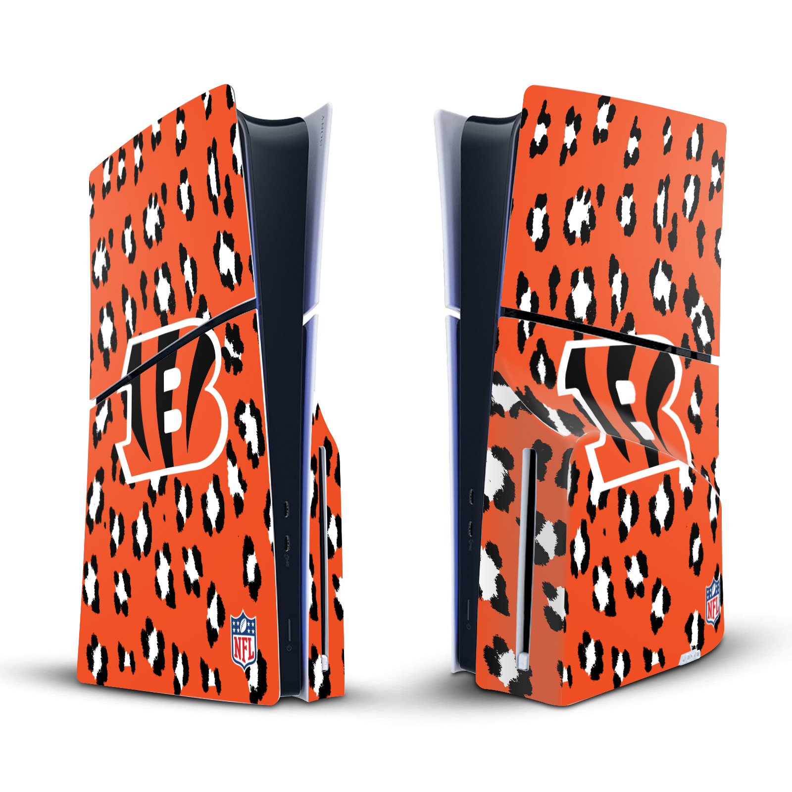 NFL CINCINNATI BENGALS VINYL SKIN FOR SONY PS5 SLIM DISC EDITION CONSOLE