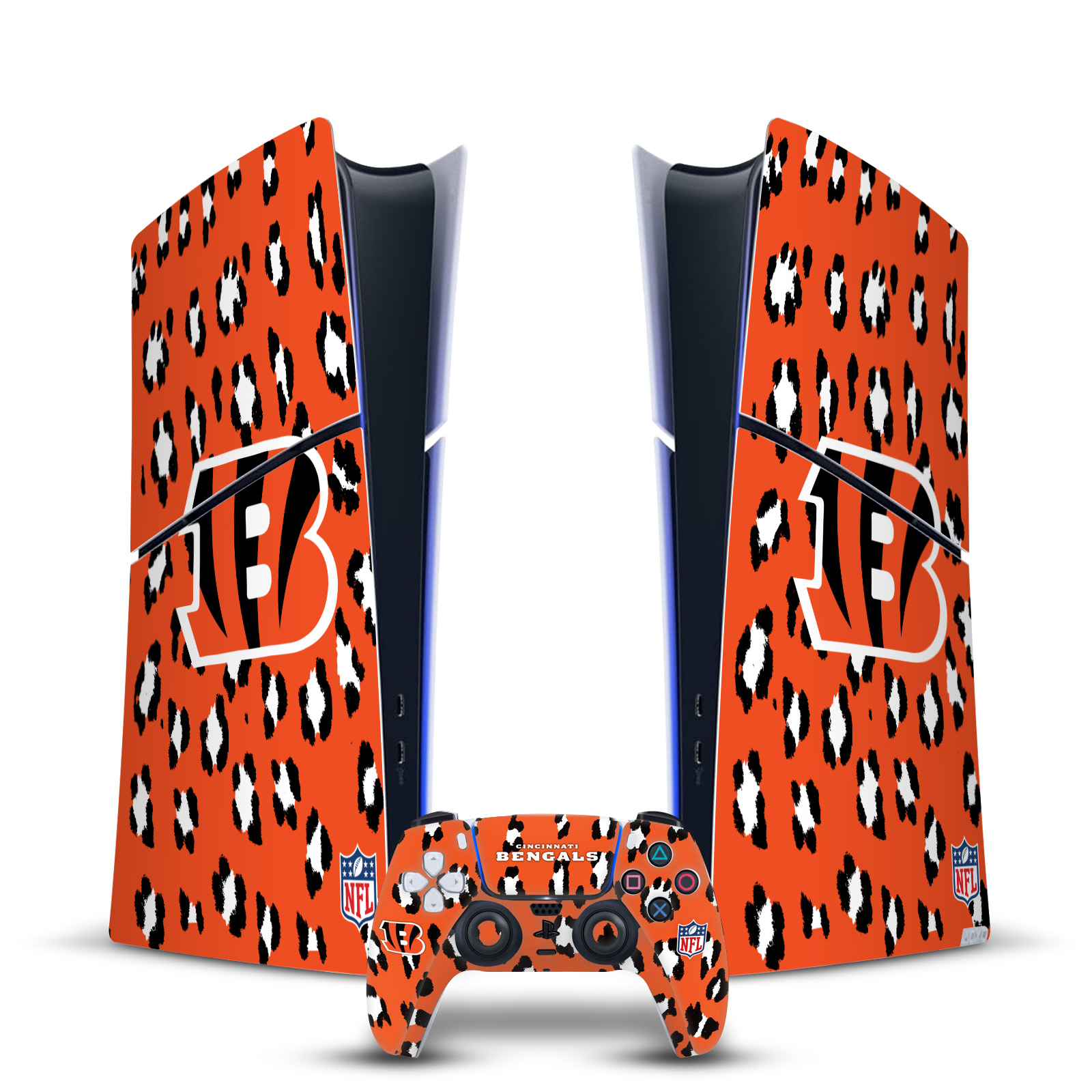 NFL CINCINNATI BENGALS VINYL SKIN FOR PS5 SLIM DIGITAL CONSOLE & CONTROLLER