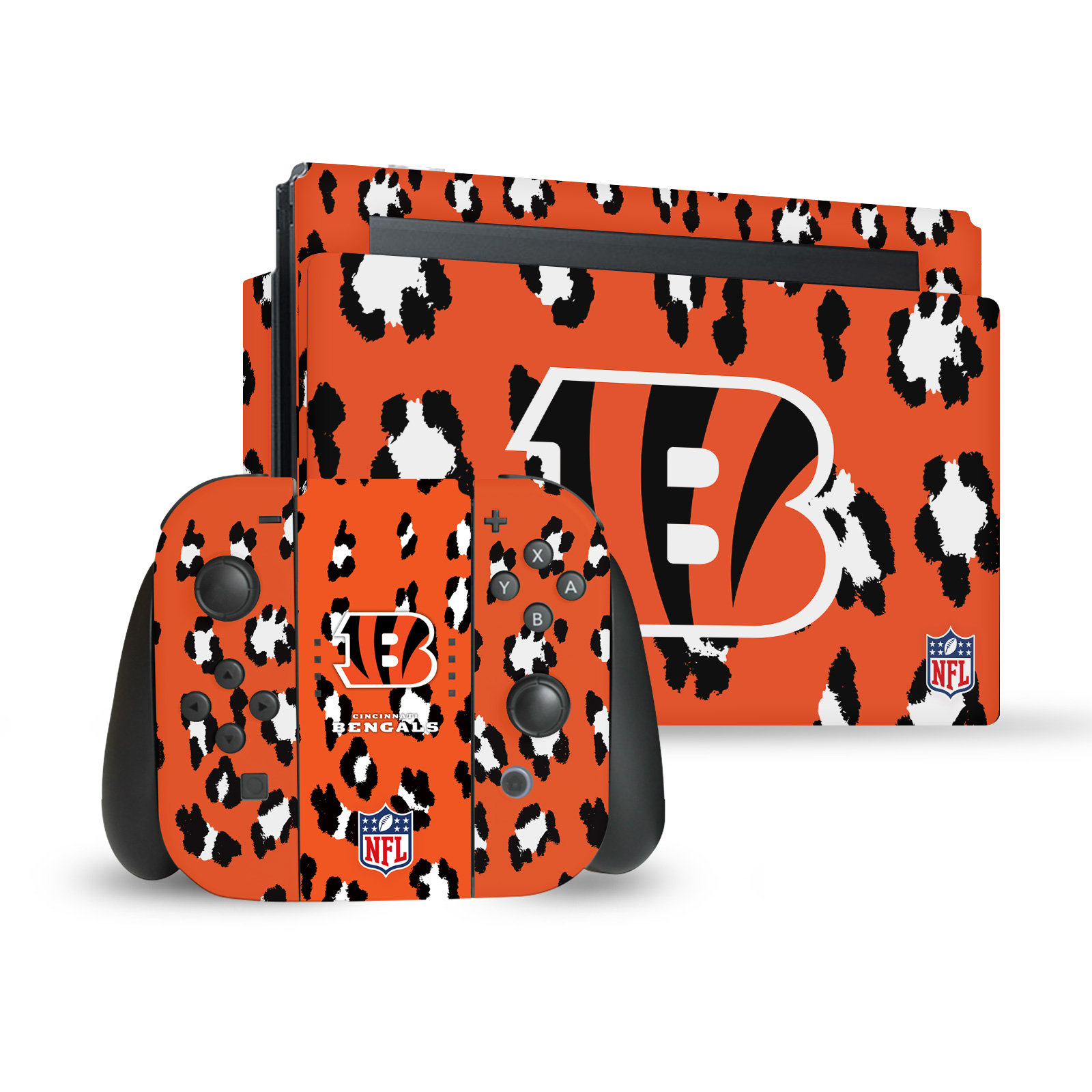 OFFICIAL NFL CINCINNATI BENGALS VINYL SKIN DECAL FOR NINTENDO SWITCH BUNDLE