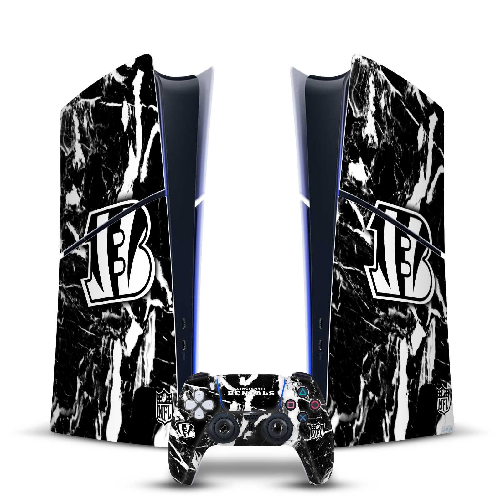 NFL CINCINNATI BENGALS VINYL SKIN FOR PS5 SLIM DIGITAL CONSOLE & CONTROLLER