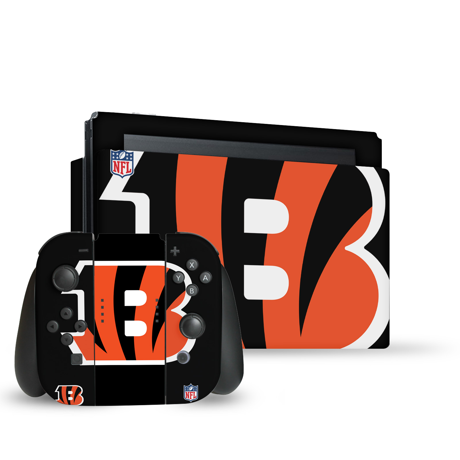 OFFICIAL NFL CINCINNATI BENGALS VINYL SKIN DECAL FOR NINTENDO SWITCH BUNDLE