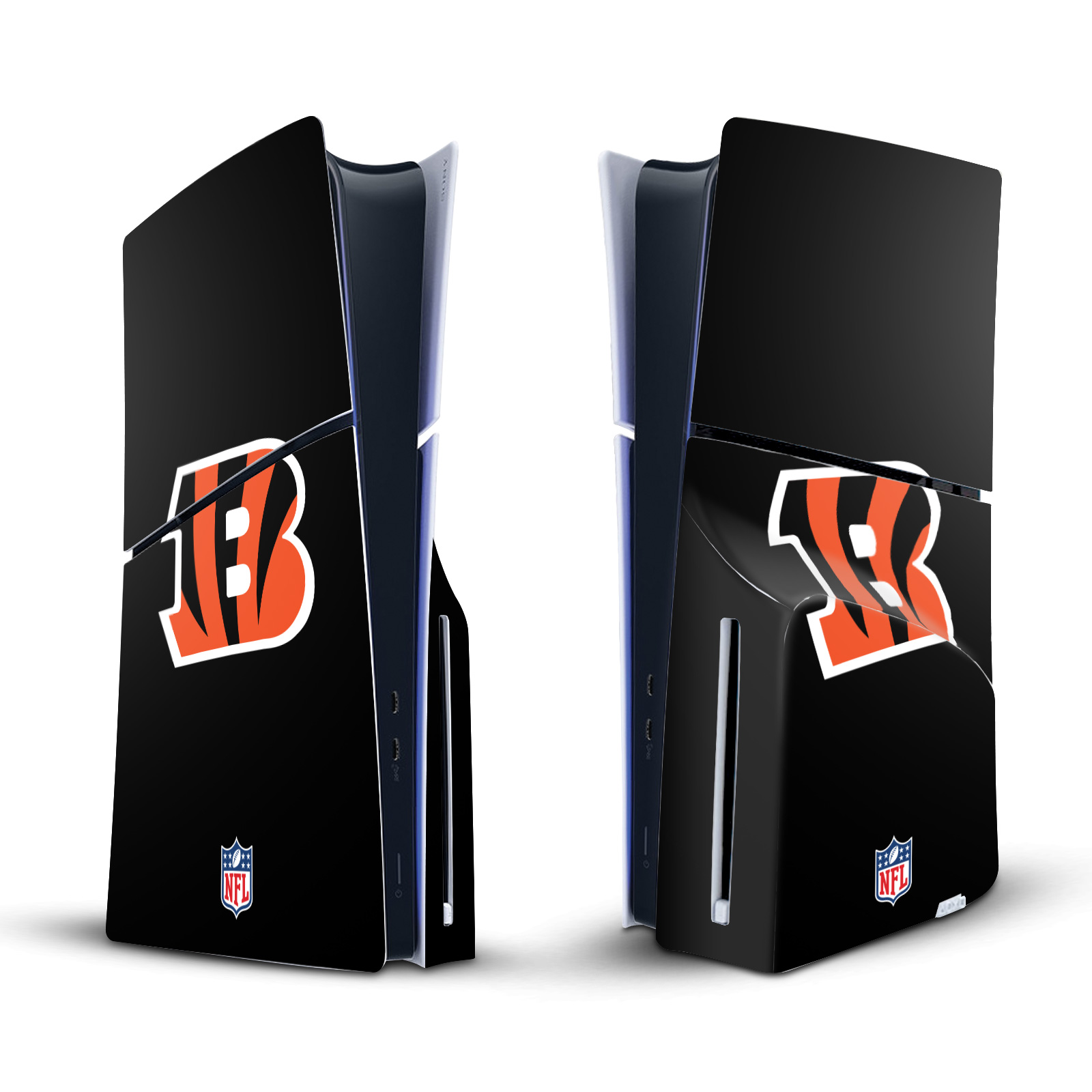 NFL CINCINNATI BENGALS VINYL SKIN FOR SONY PS5 SLIM DISC EDITION CONSOLE