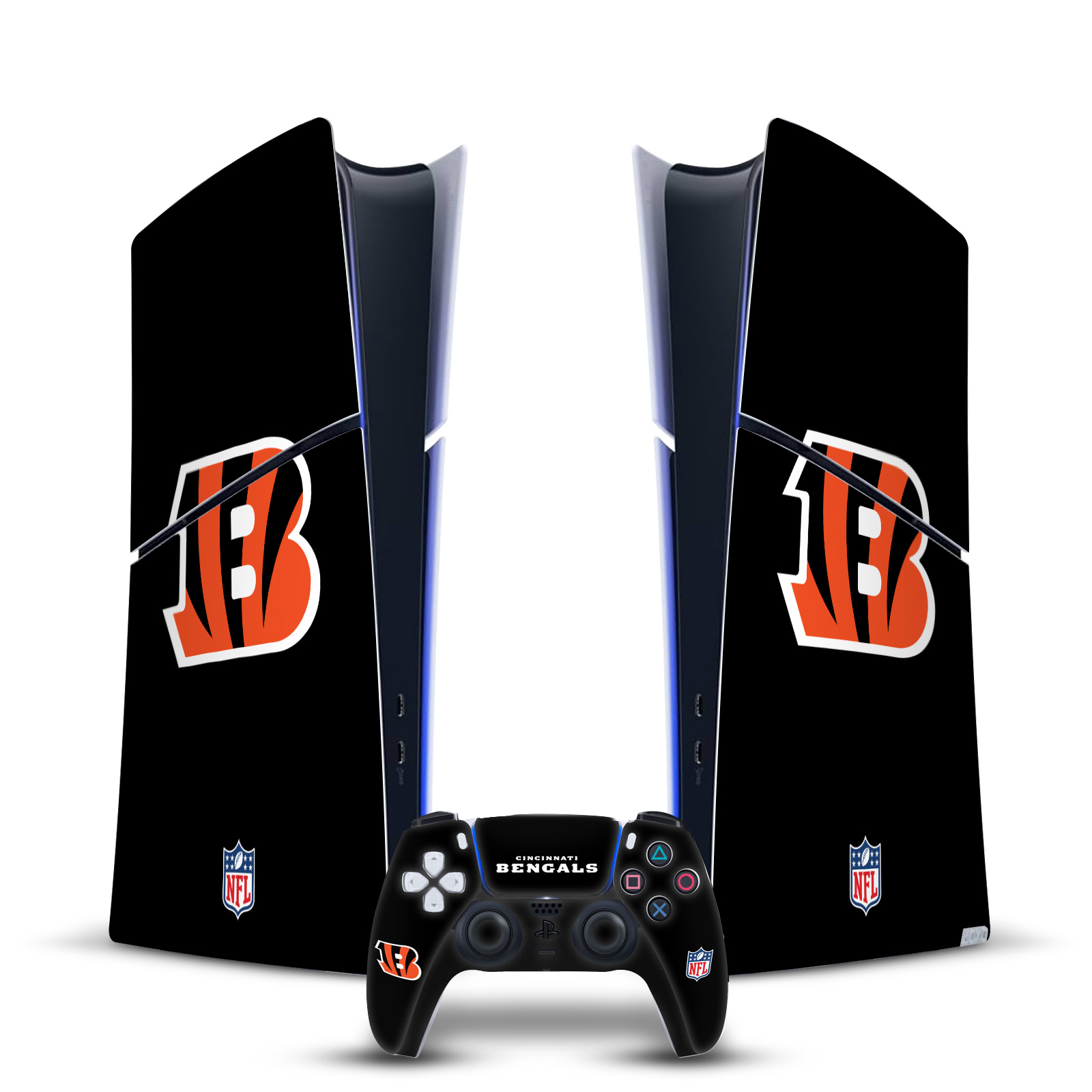 NFL CINCINNATI BENGALS VINYL SKIN FOR PS5 SLIM DIGITAL CONSOLE & CONTROLLER