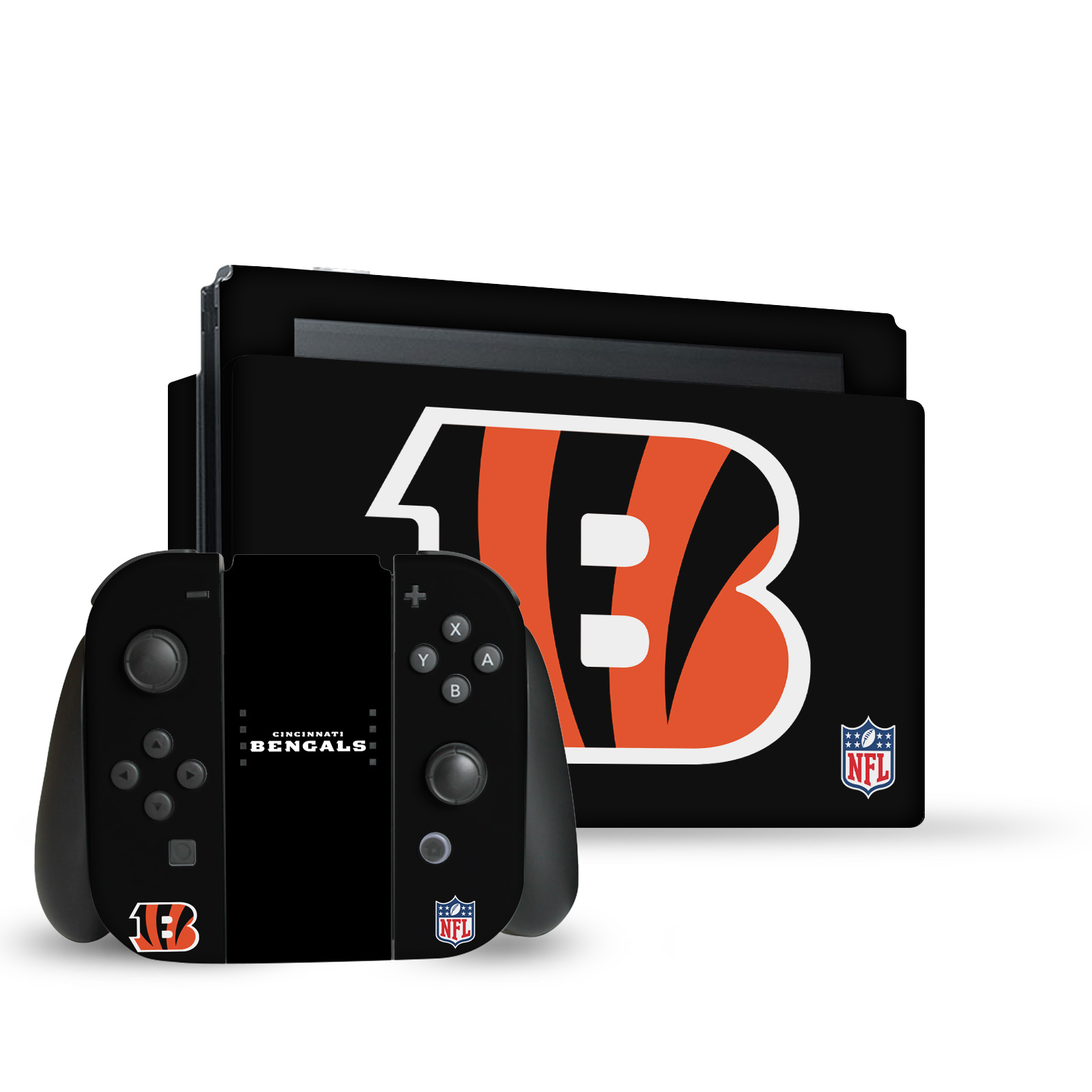 OFFICIAL NFL CINCINNATI BENGALS VINYL SKIN DECAL FOR NINTENDO SWITCH BUNDLE