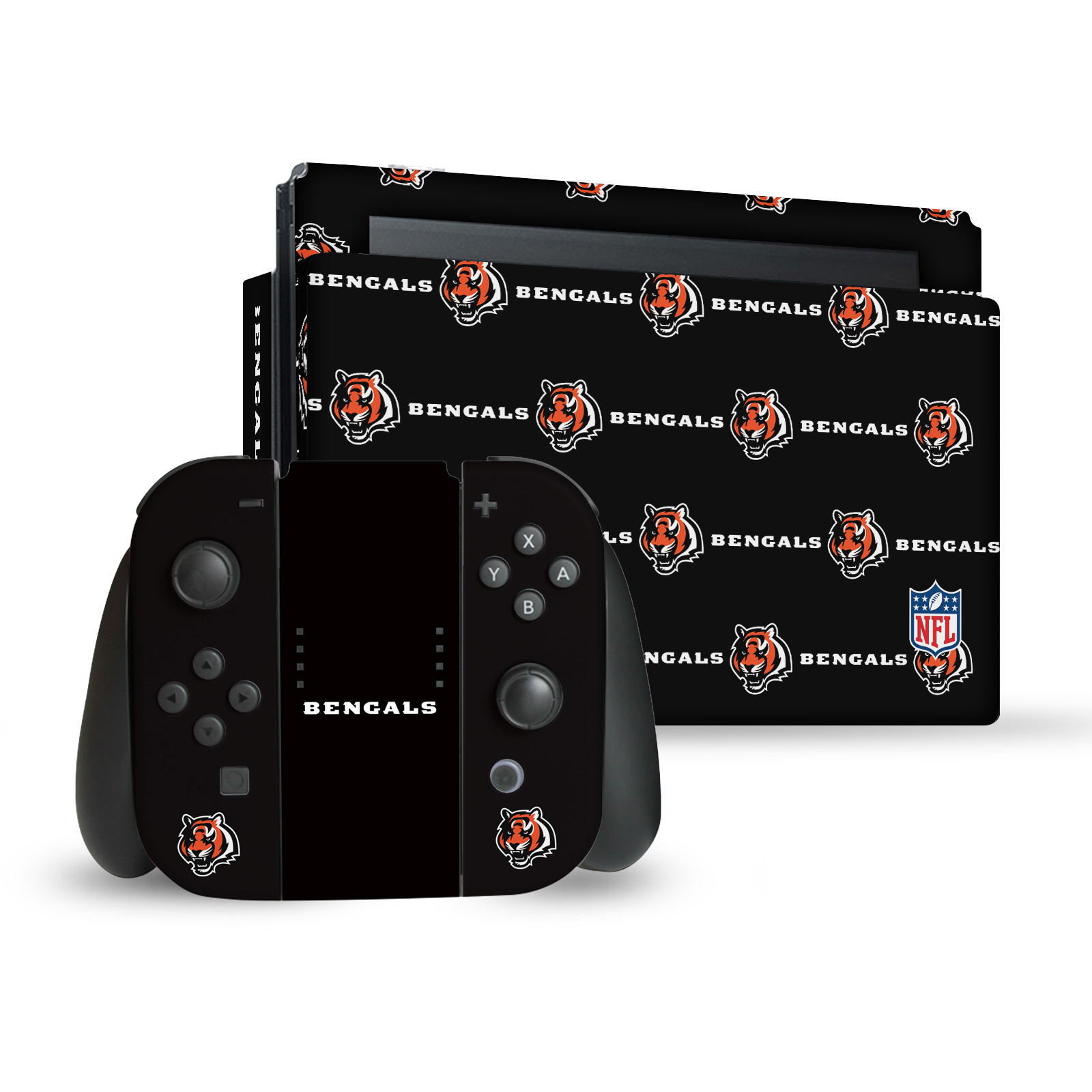 OFFICIAL NFL CINCINNATI BENGALS VINYL SKIN DECAL FOR NINTENDO SWITCH BUNDLE