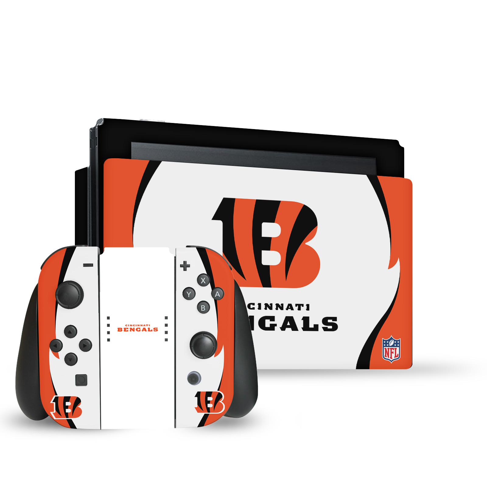 OFFICIAL NFL CINCINNATI BENGALS VINYL SKIN DECAL FOR NINTENDO SWITCH BUNDLE