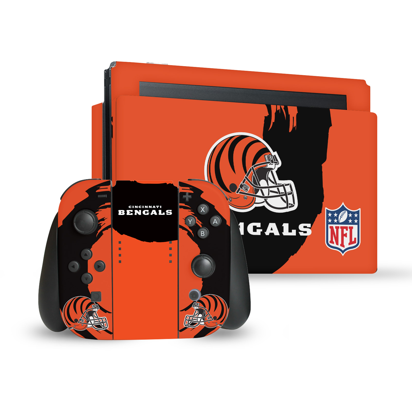 OFFICIAL NFL CINCINNATI BENGALS VINYL SKIN DECAL FOR NINTENDO SWITCH BUNDLE