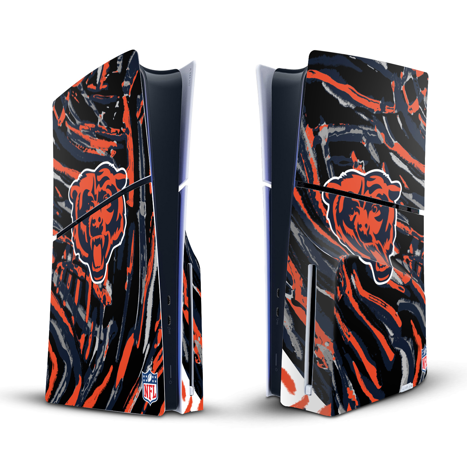 NFL CHICAGO BEARS VINYL SKIN DECAL FOR SONY PS5 SLIM DISC EDITION CONSOLE