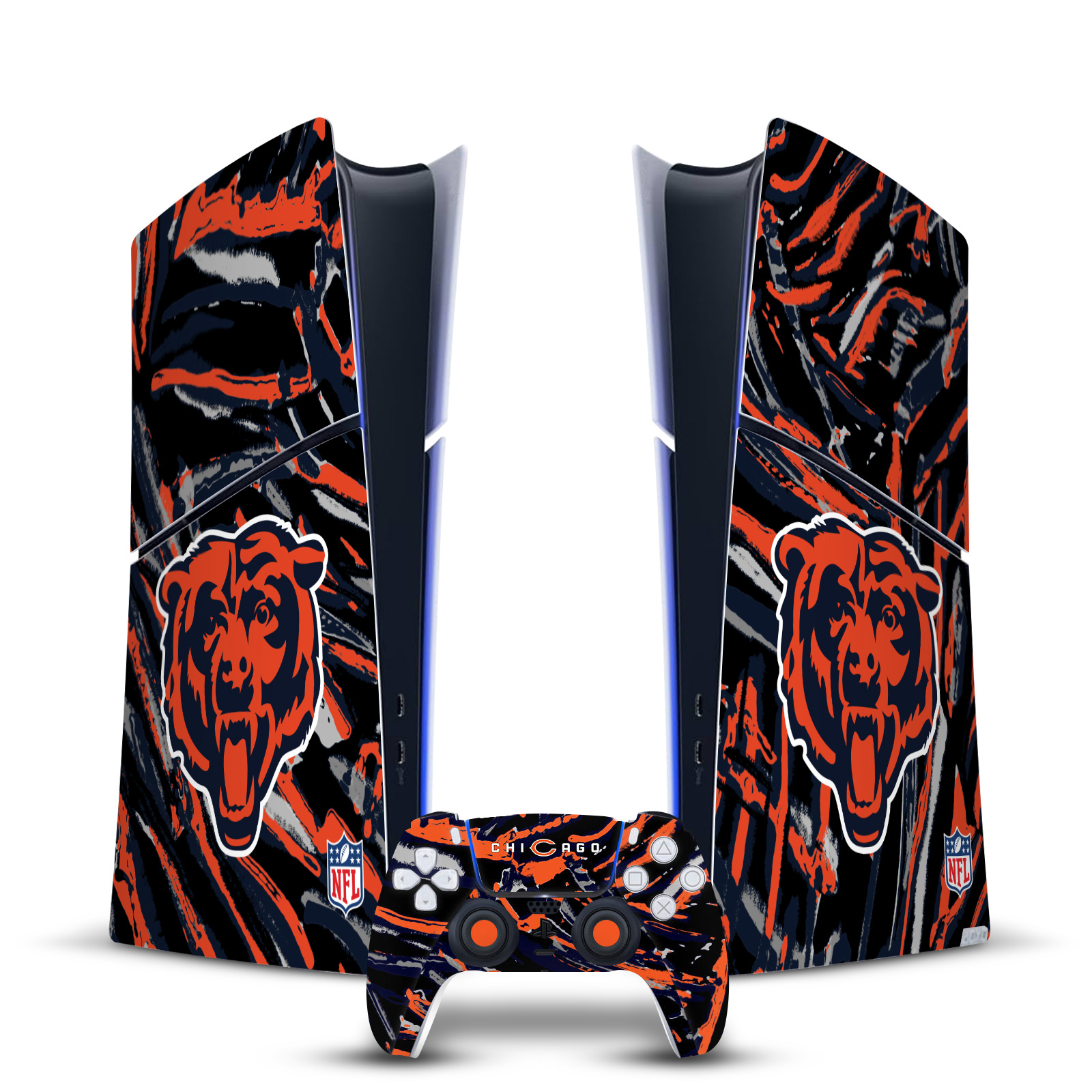 OFFICIAL NFL CHICAGO BEARS VINYL SKIN FOR PS5 SLIM DIGITAL CONSOLE & CONTROLLER