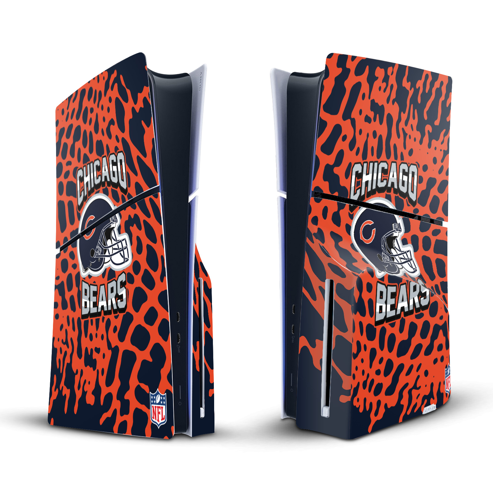 NFL CHICAGO BEARS VINYL SKIN DECAL FOR SONY PS5 SLIM DISC EDITION CONSOLE