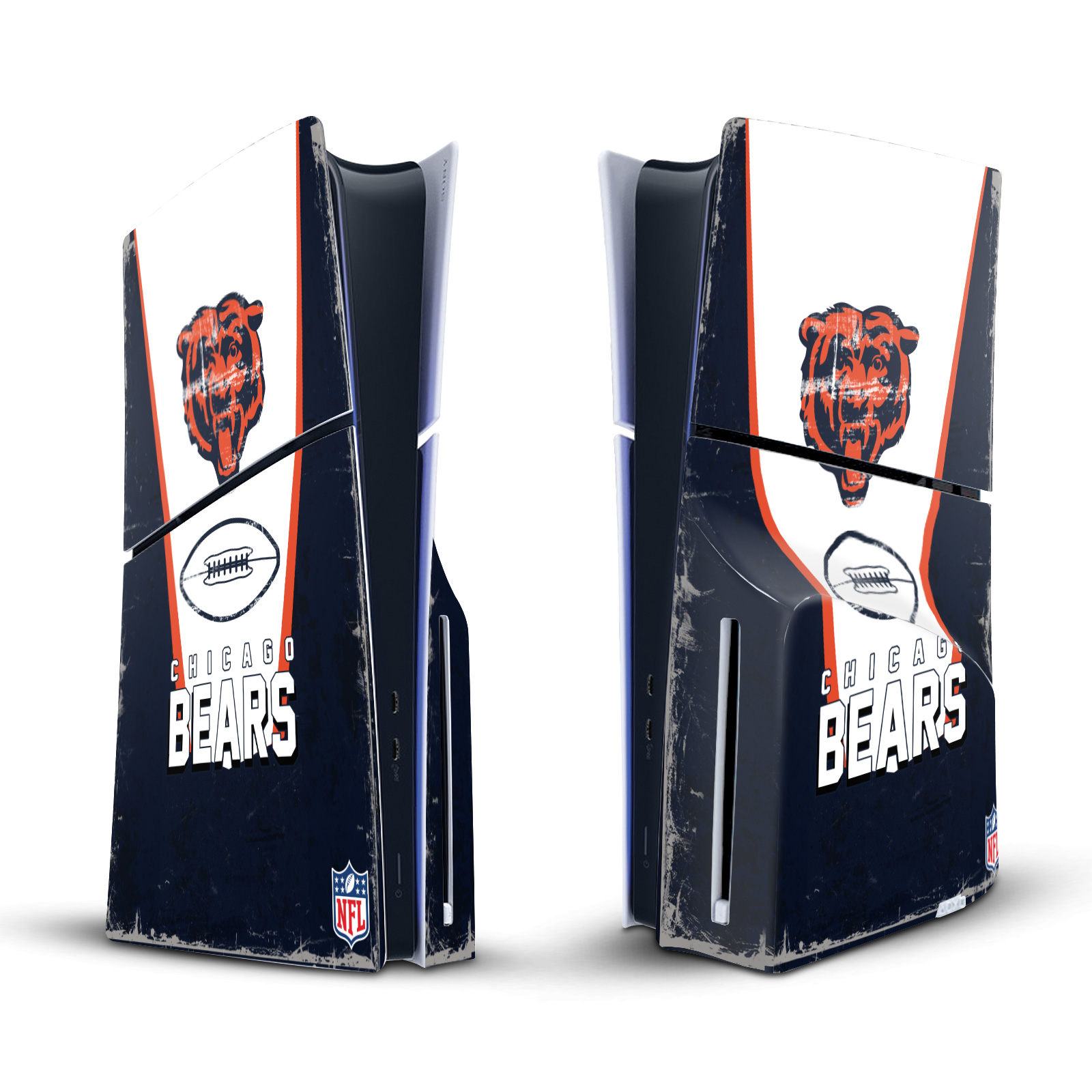 NFL CHICAGO BEARS VINYL SKIN DECAL FOR SONY PS5 SLIM DISC EDITION CONSOLE