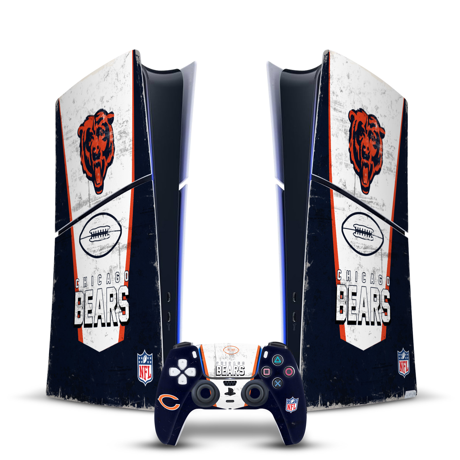 OFFICIAL NFL CHICAGO BEARS VINYL SKIN FOR PS5 SLIM DIGITAL CONSOLE & CONTROLLER