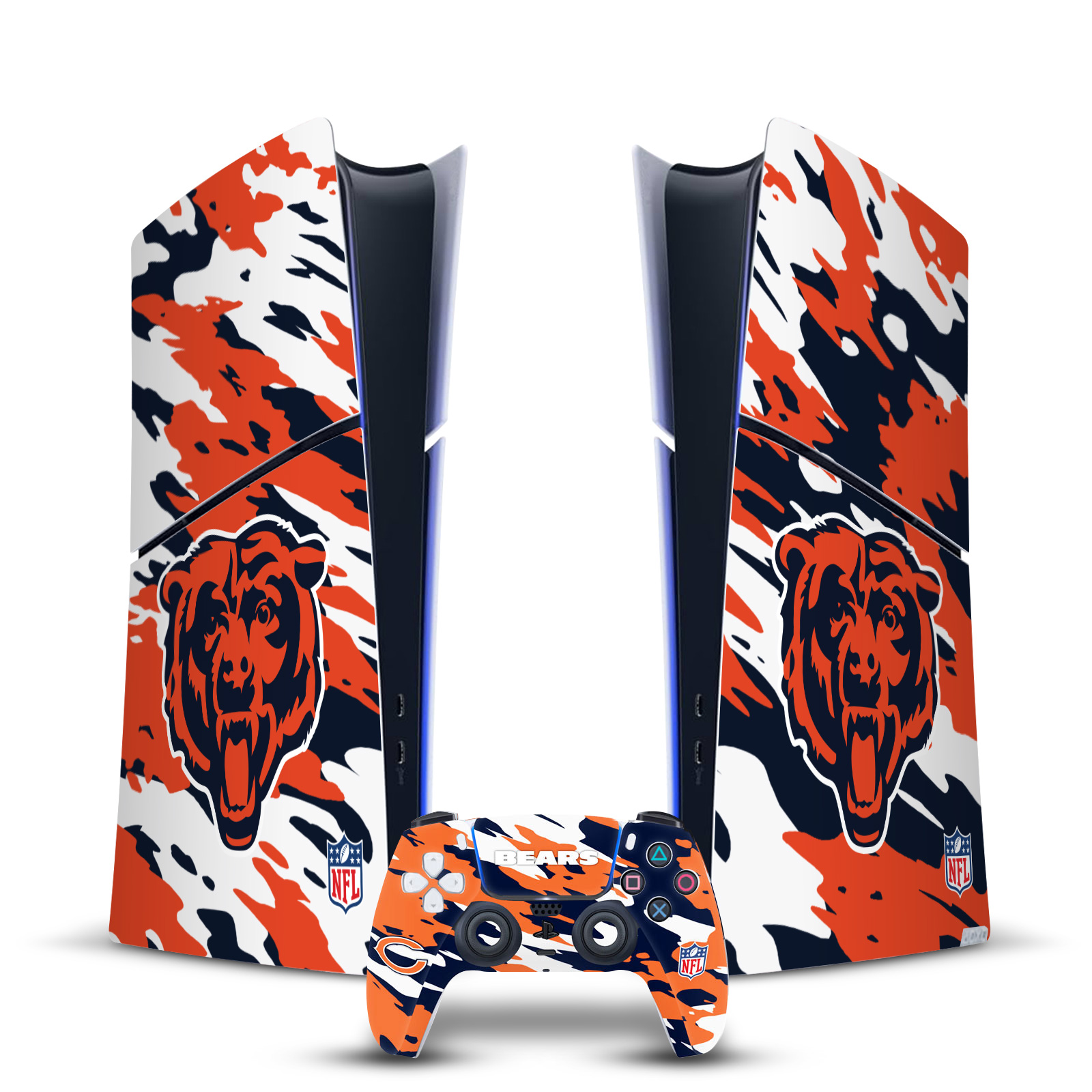 OFFICIAL NFL CHICAGO BEARS VINYL SKIN FOR PS5 SLIM DIGITAL CONSOLE & CONTROLLER