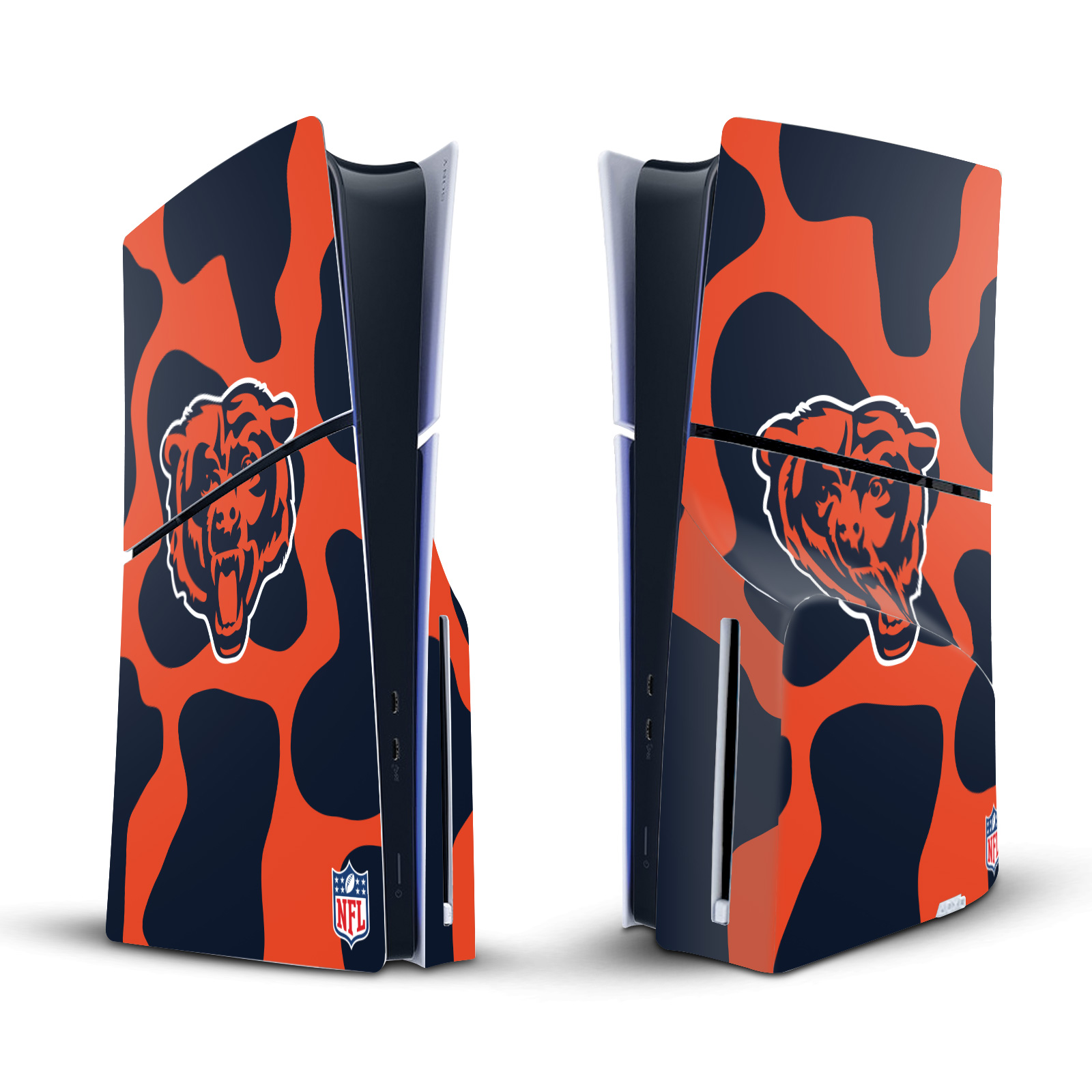 NFL CHICAGO BEARS VINYL SKIN DECAL FOR SONY PS5 SLIM DISC EDITION CONSOLE