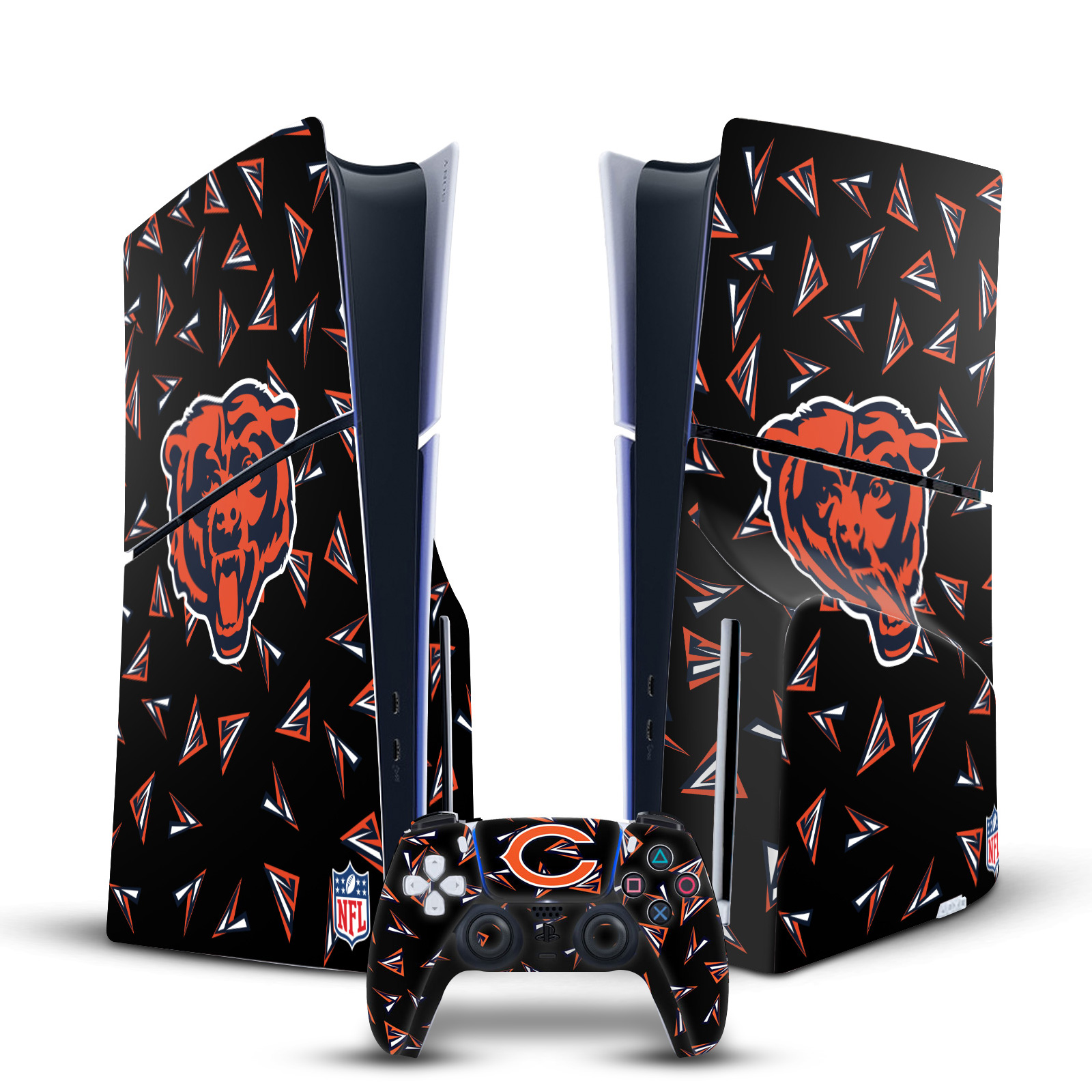 NFL CHICAGO BEARS VINYL SKIN FOR SONY PS5 SLIM DISC CONSOLE & CONTROLLER