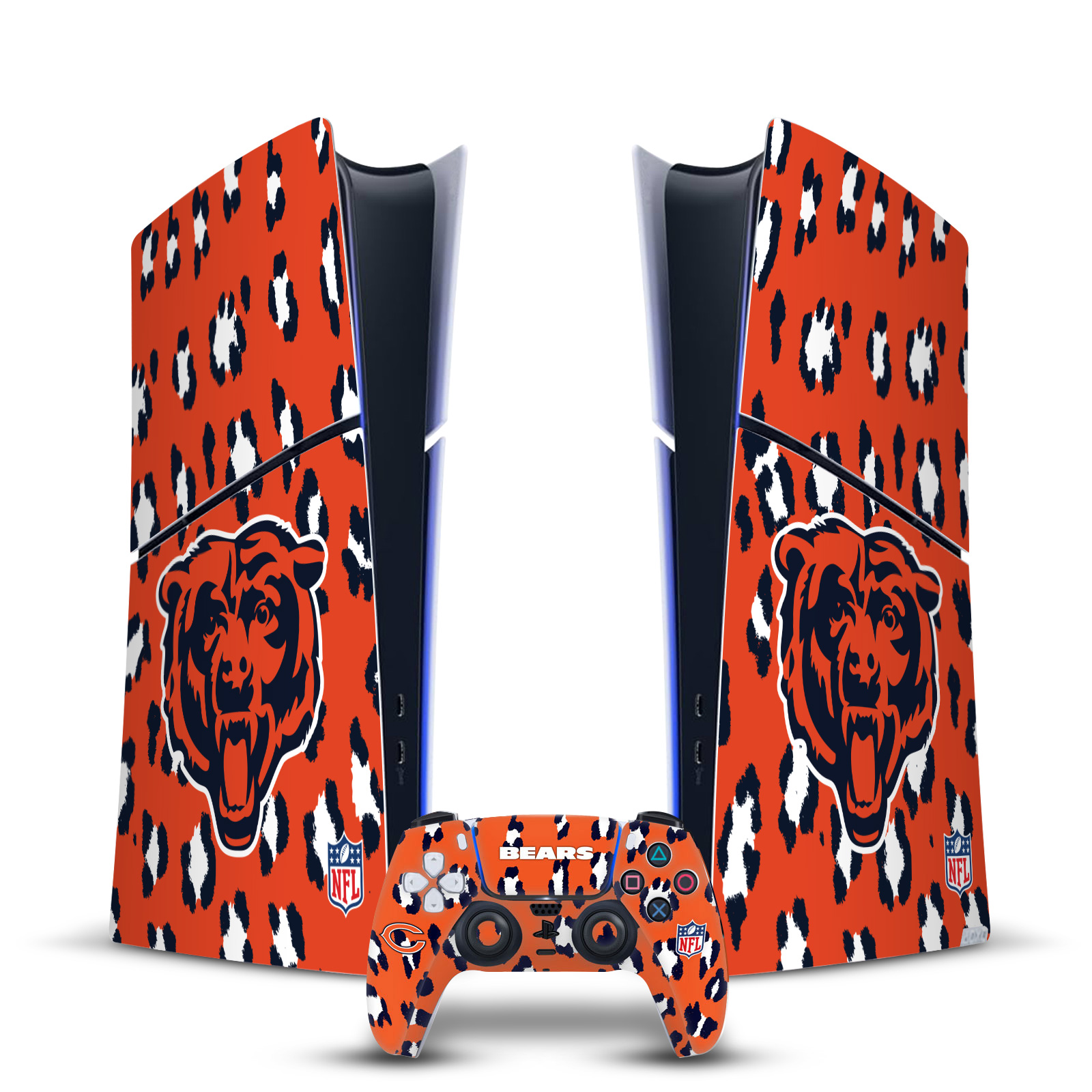 OFFICIAL NFL CHICAGO BEARS VINYL SKIN FOR PS5 SLIM DIGITAL CONSOLE & CONTROLLER