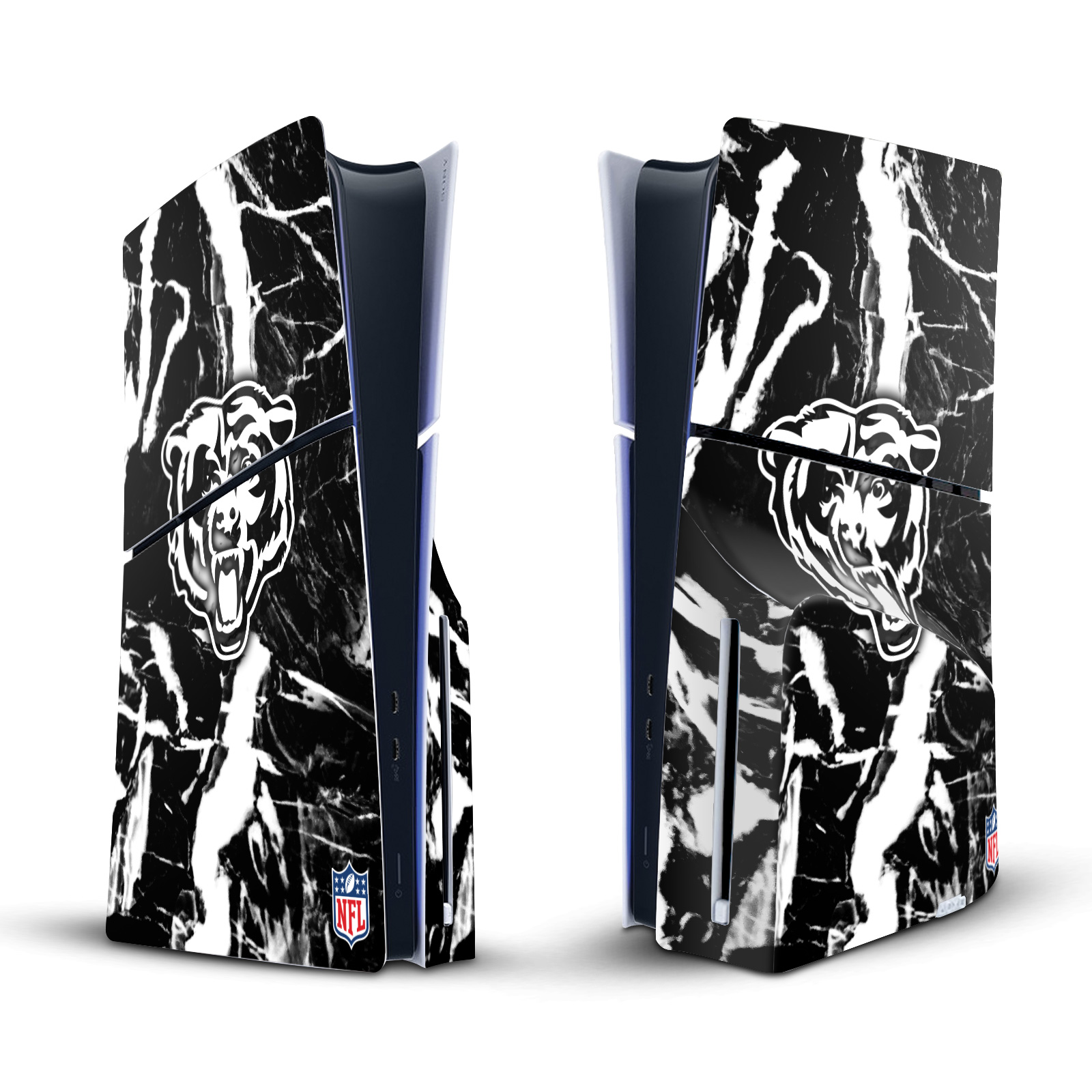 NFL CHICAGO BEARS VINYL SKIN DECAL FOR SONY PS5 SLIM DISC EDITION CONSOLE