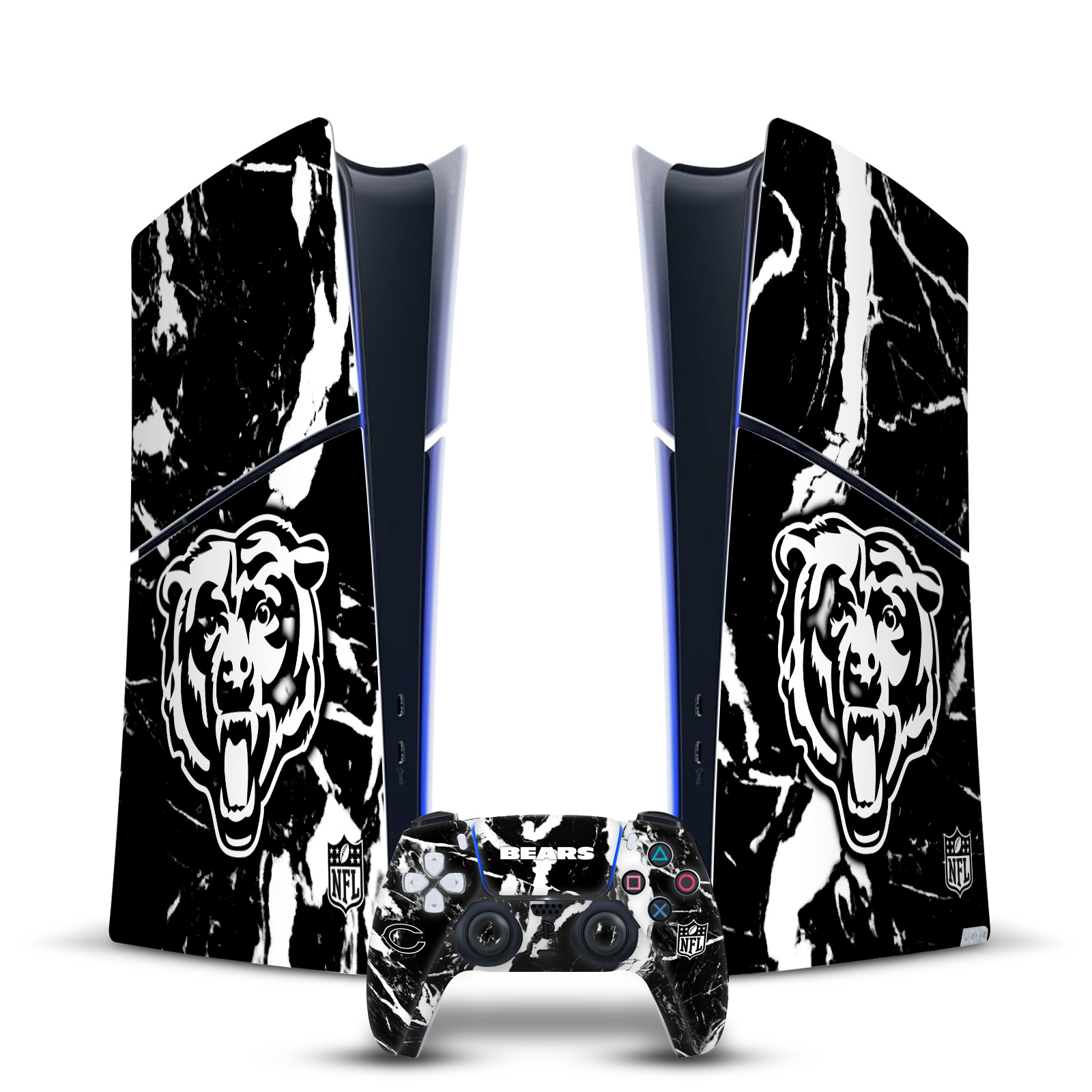 OFFICIAL NFL CHICAGO BEARS VINYL SKIN FOR PS5 SLIM DIGITAL CONSOLE & CONTROLLER