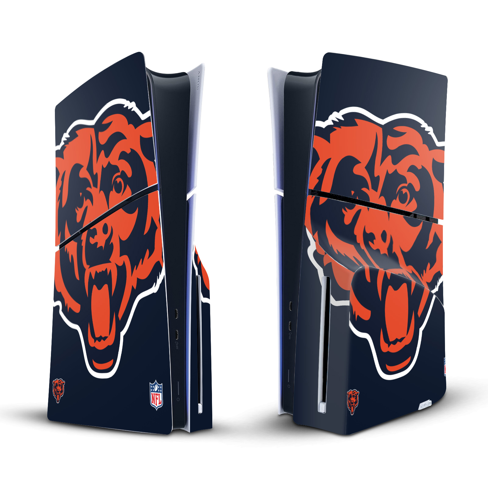 NFL CHICAGO BEARS VINYL SKIN DECAL FOR SONY PS5 SLIM DISC EDITION CONSOLE