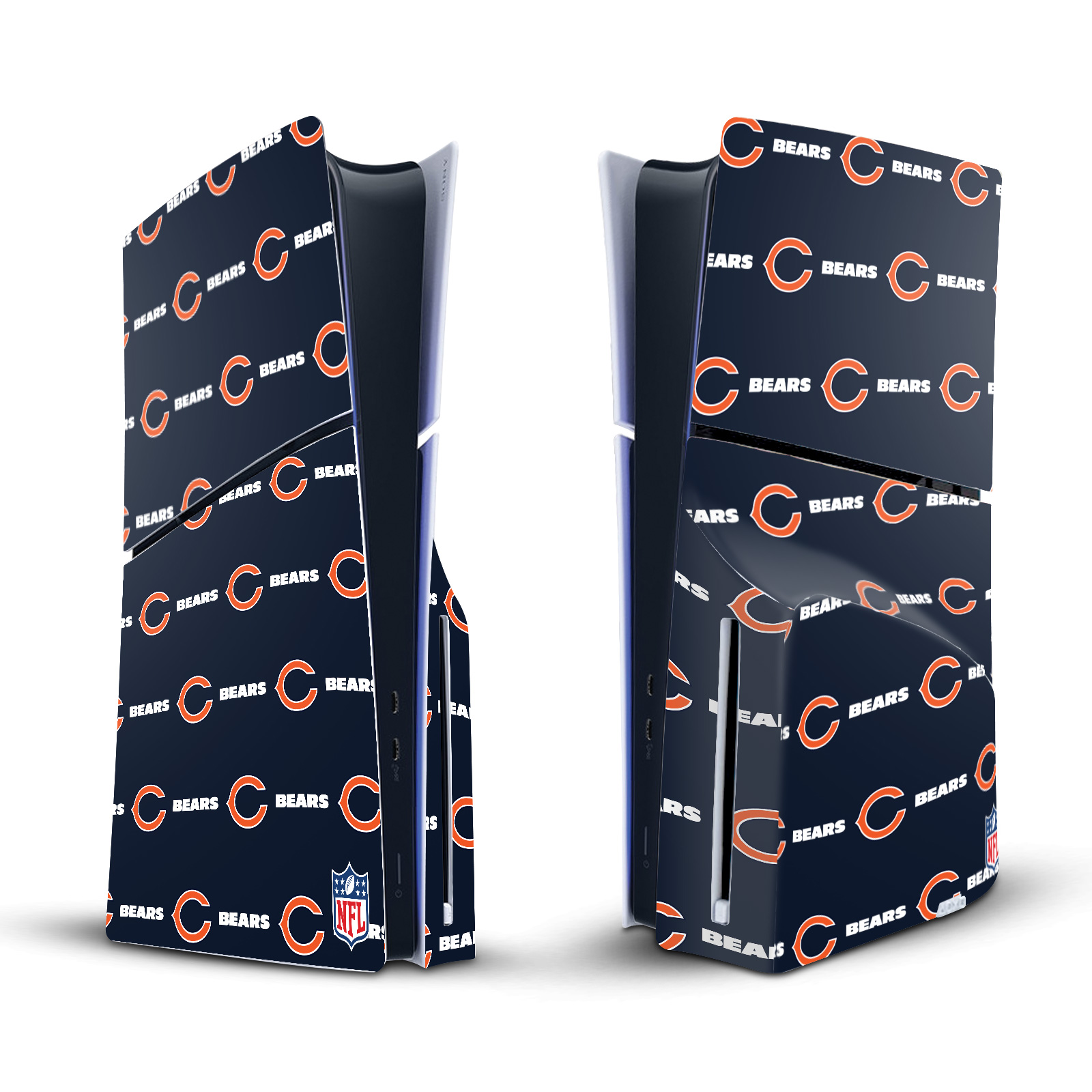 NFL CHICAGO BEARS VINYL SKIN DECAL FOR SONY PS5 SLIM DISC EDITION CONSOLE