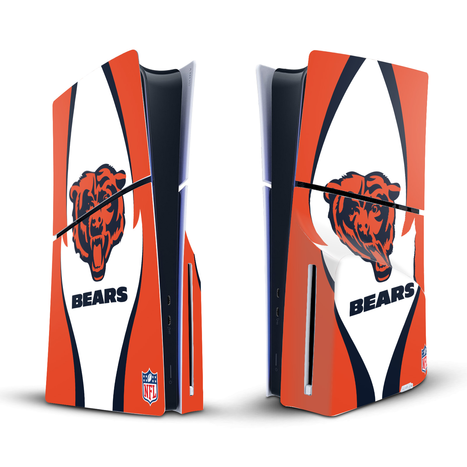 NFL CHICAGO BEARS VINYL SKIN DECAL FOR SONY PS5 SLIM DISC EDITION CONSOLE