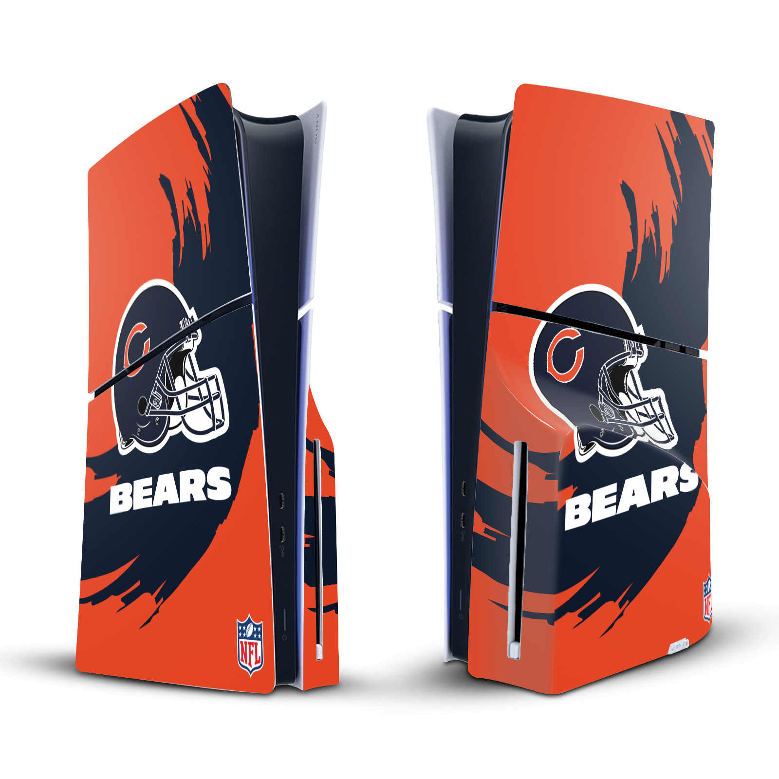 NFL CHICAGO BEARS VINYL SKIN DECAL FOR SONY PS5 SLIM DISC EDITION CONSOLE